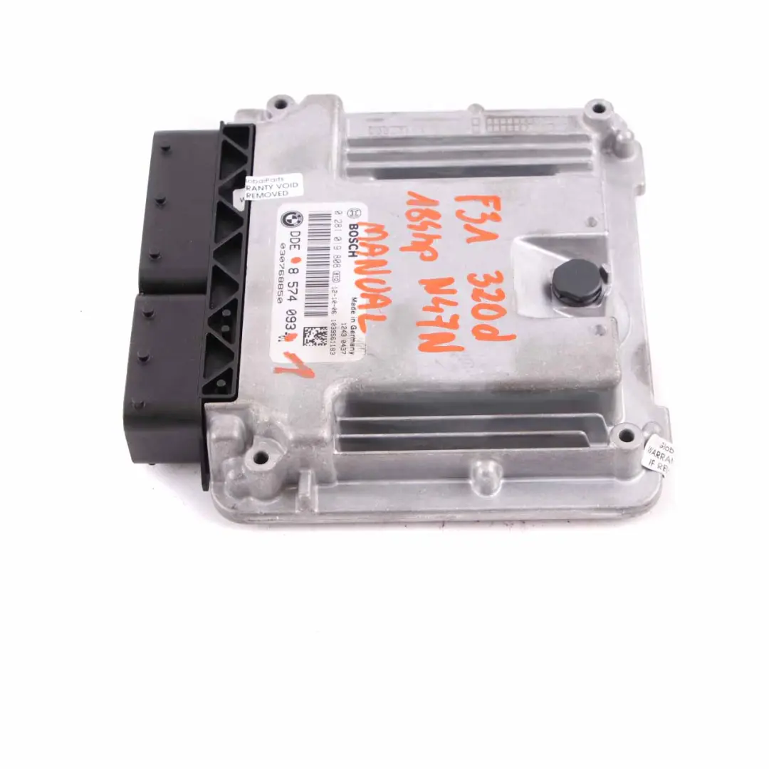 BMW F20 F30 120d 320d 184HP Engine Control Unit N47N ECU DDE Manual - SKU 8574093-1 - Part number 8574093