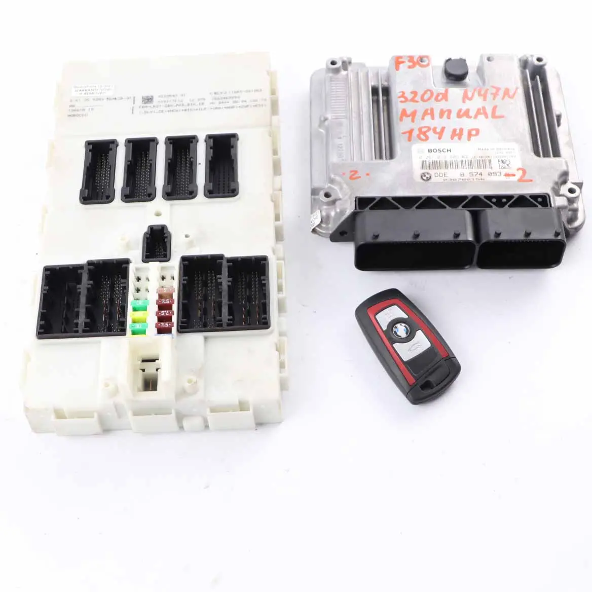 BMW F20 F30 120d 320d 184PK N47N Motor ECU Kit DDE 8574093 FEM Sleutel Handgesch
