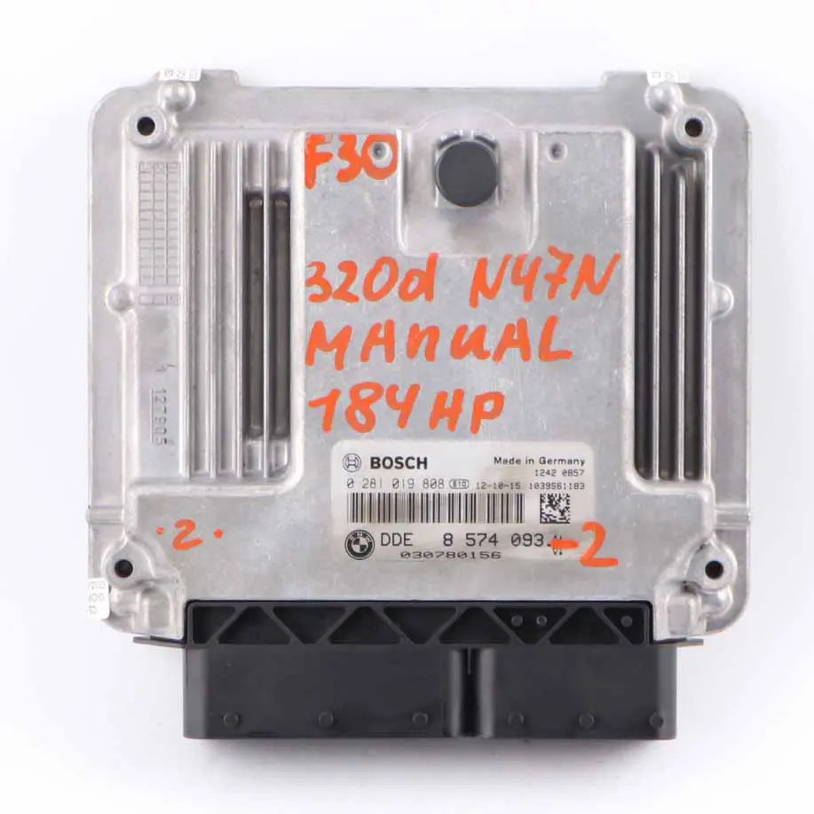 184HP Unità di controllo del motore N47N Manuale per BMW F20 F30 120d 320d con numero di parte 8574093 BMW F20 F30 120d 320d 184HP Unità di controllo del motore N47N Manuale - SKU 8574093-2 - Numero di parte 8574093