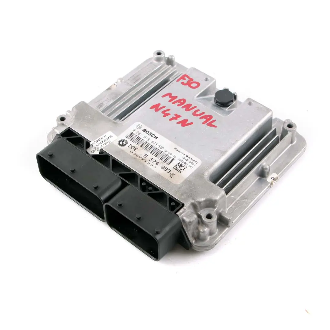 BMW F10 320d 520d ed 163HP Unità Controllo Motore N47N ECU DDE Manuale - SKU 8574093 - Numero di parte 8574093