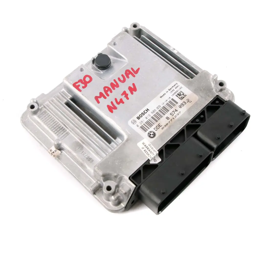 BMW F10 F30 320d 520d ed 163HP Engine Control Unit N47N ECU DDE Manual - SKU 8574093 - Part number 8574093