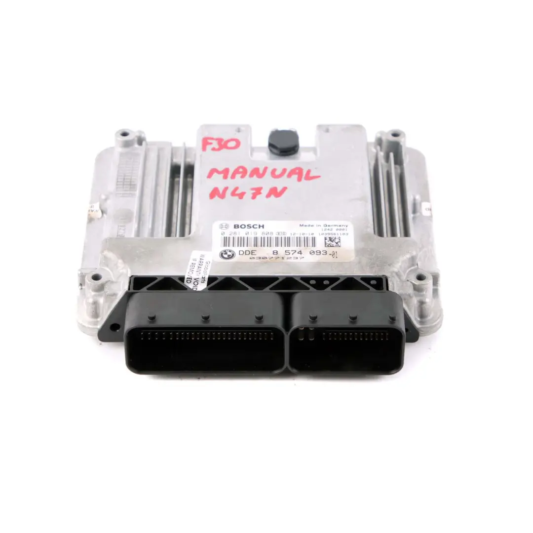 163HP Engine Control Unit N47N ECU DDE Manual to BMW F10 F30 320d 520d ed with Part number 8574093 BMW F10 F30 320d 520d ed 163HP Engine Control Unit N47N ECU DDE Manual - SKU 8574093 - Part number 8574093