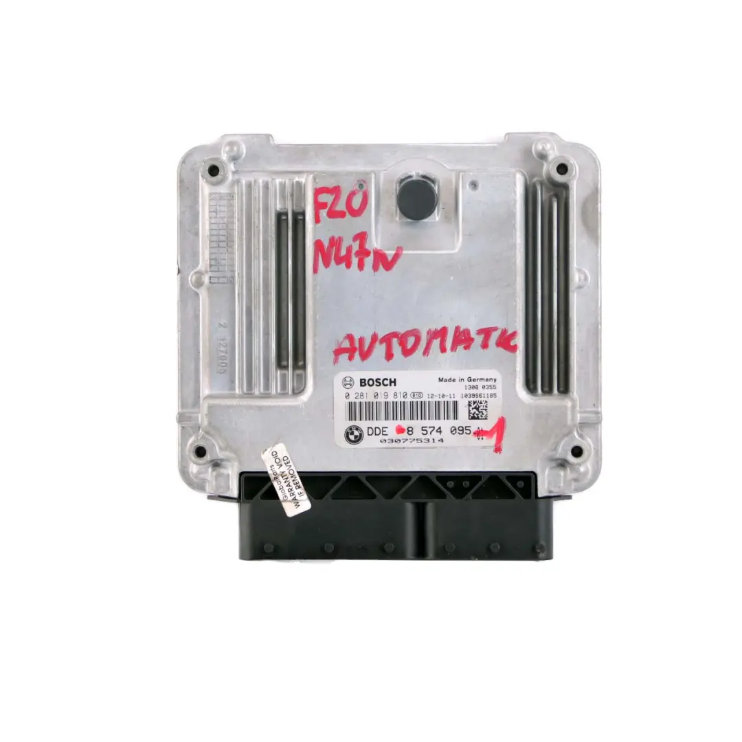 BMW F20 F21 F30 F31 116d 316d Diesel N47N 116HP Engine ECU DDE Automatic - SKU 8574095-1 - Part number 8574095