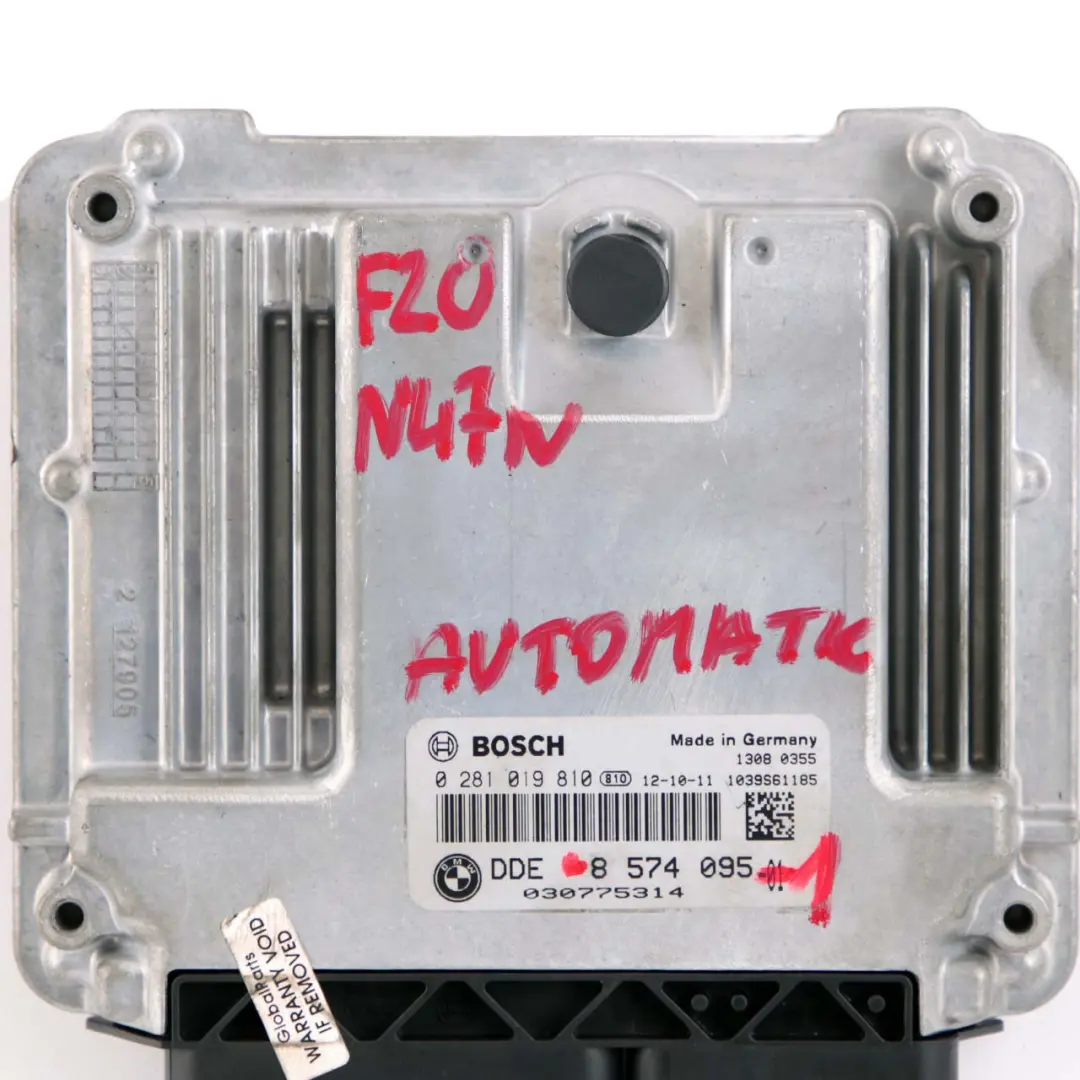 BMW F20 F21 F30 F31 116d 316d Diesel N47N 116HP Engine ECU DDE Automatic - SKU 8574095-1 - Part number 8574095