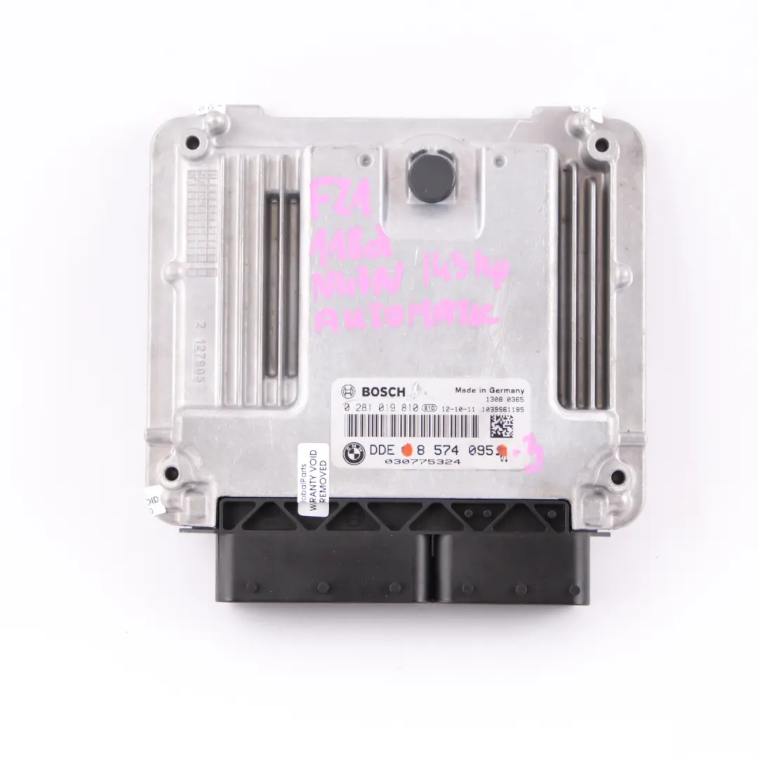 N47N Engine ECU DDE Key FEM Automatic to BMW F20 F21 F30 118d 318d Diesel with Part number 8574095 BMW F20 F21 F30 118d 318d Diesel N47N Engine ECU DDE Key FEM Automatic - SKU 8574095-3 - Part number 8574095