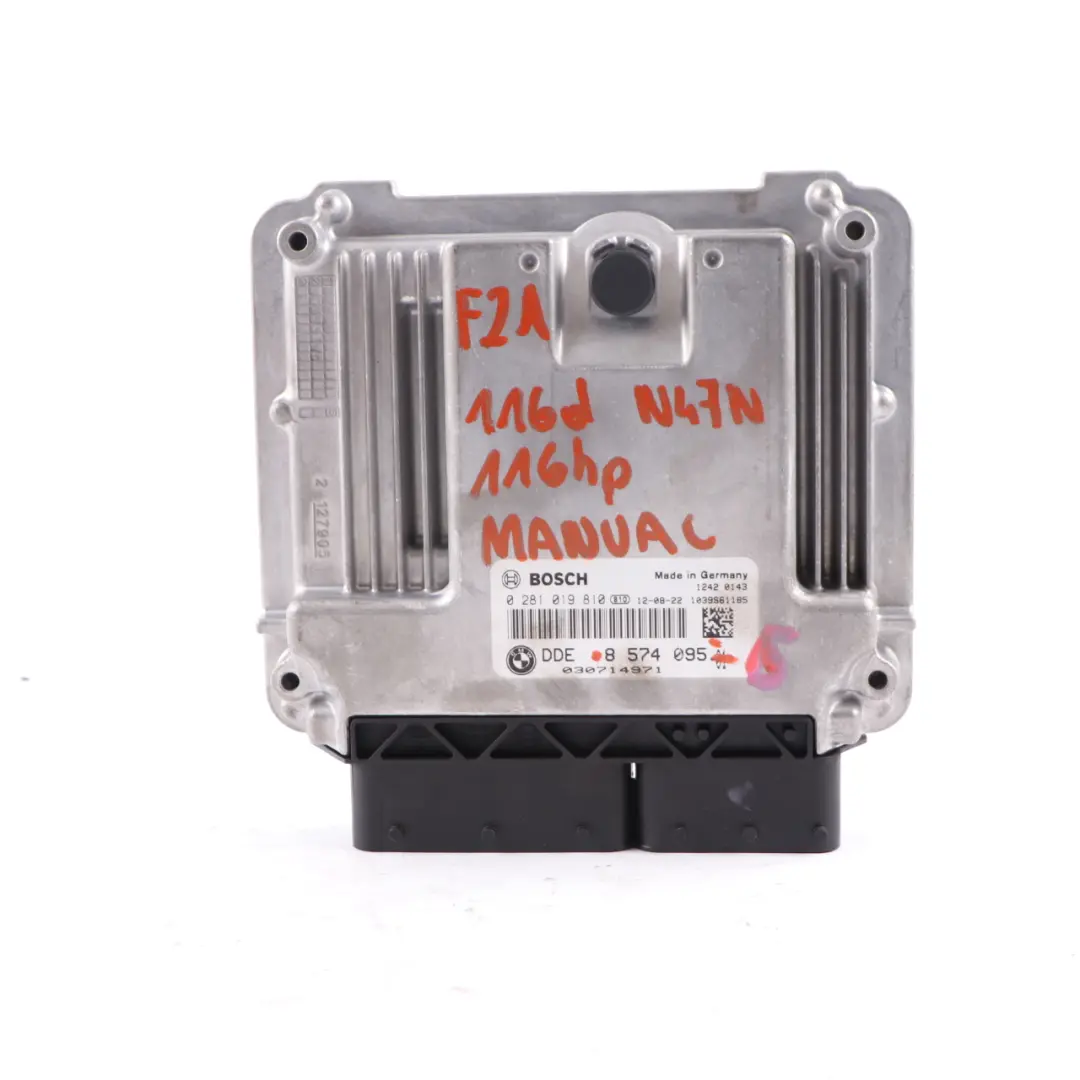 N47N Engine ECU DDE Key FEM Manual to BMW F20 F21 F30 116d 316d Diesel with Part number 8574095 BMW F20 F21 F30 116d 316d Diesel N47N Engine ECU DDE Key FEM Manual - SKU 8574095-5 - Part number 8574095