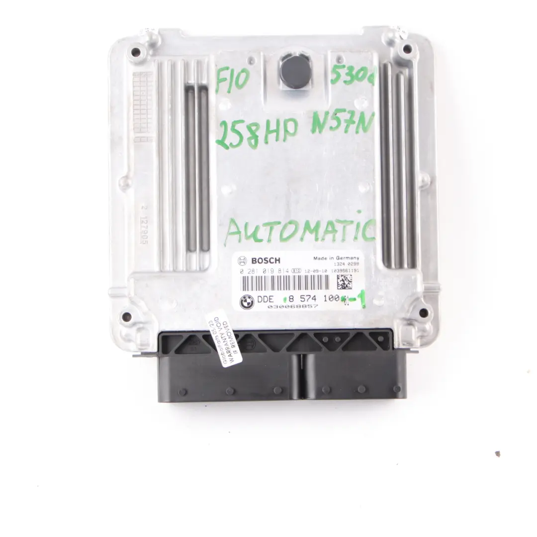 BMW F10 530d N57N 258HP Engine Control ECU Kit DDE 8516753 CAS4 Keys Automatic - SKU 8574100-1 - Part number 8574100