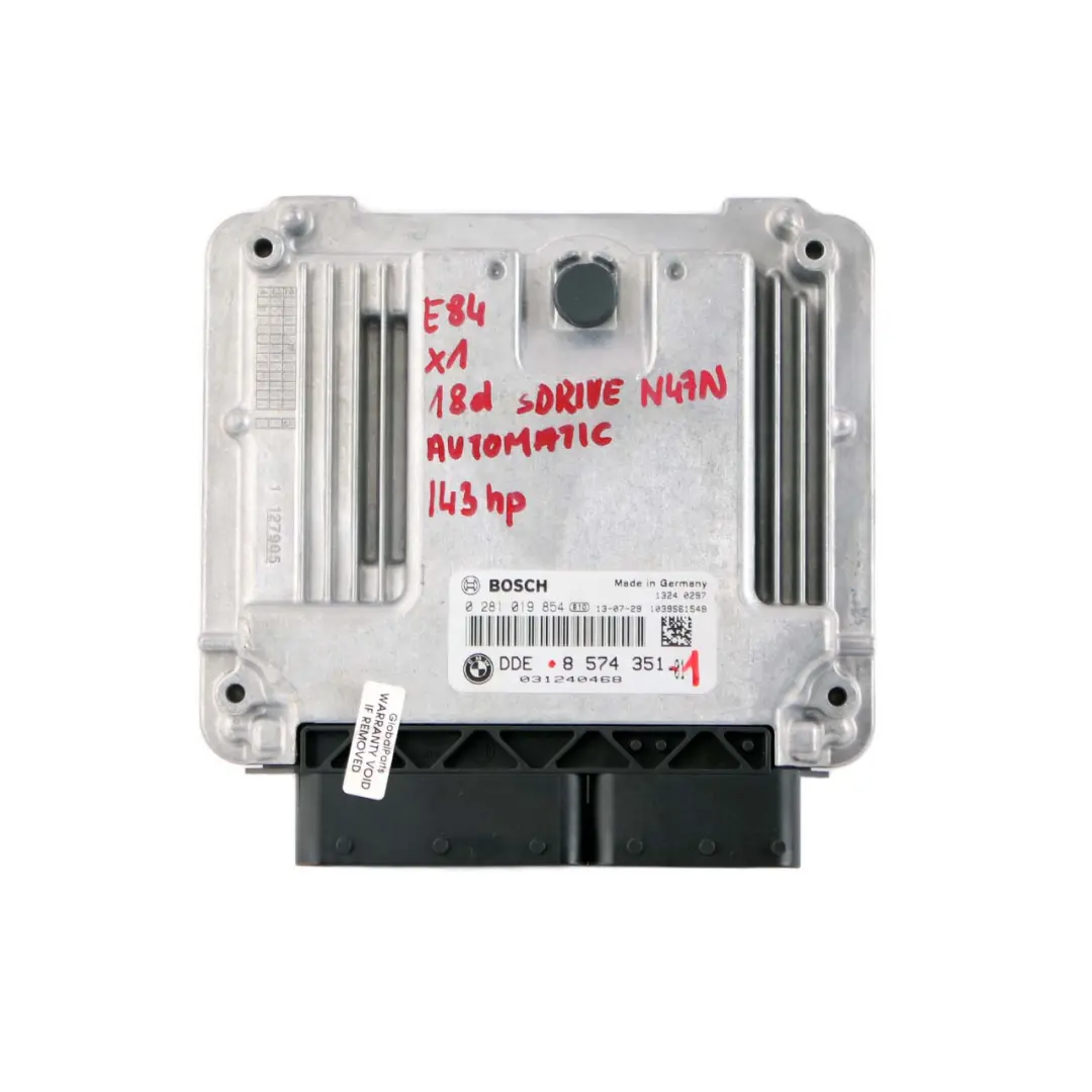 N47N Engine Unit ECU Kit DDE + CAS3 + Key Manual to BMW X1 E84 18d Diesel with Part number 8574351 BMW X1 E84 18d Diesel N47N Engine Unit ECU Kit DDE + CAS3 + Key Manual - SKU 8574351-1 - Part number 8574351