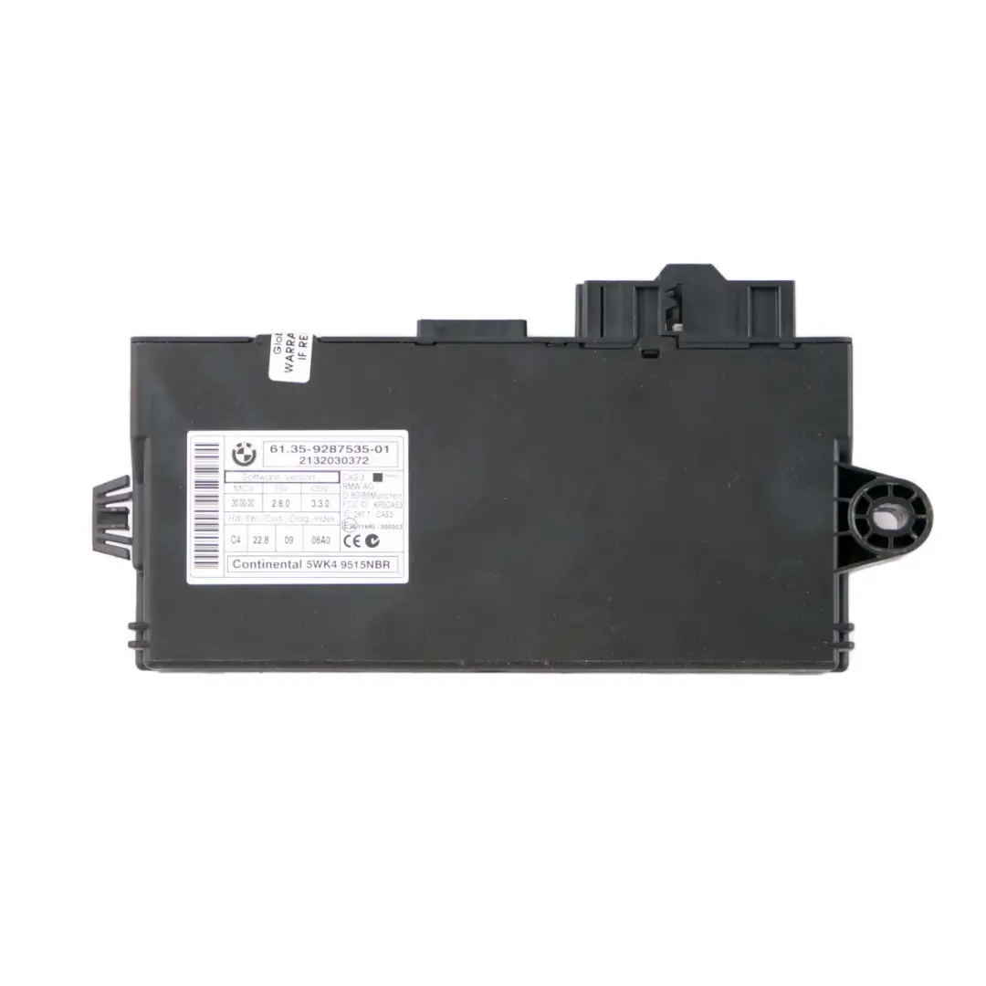 BMW X1 E84 18d Diesel N47N Engine Unit ECU Kit DDE + CAS3 + Key Manual - SKU 8574351-1 - Part number 8574351