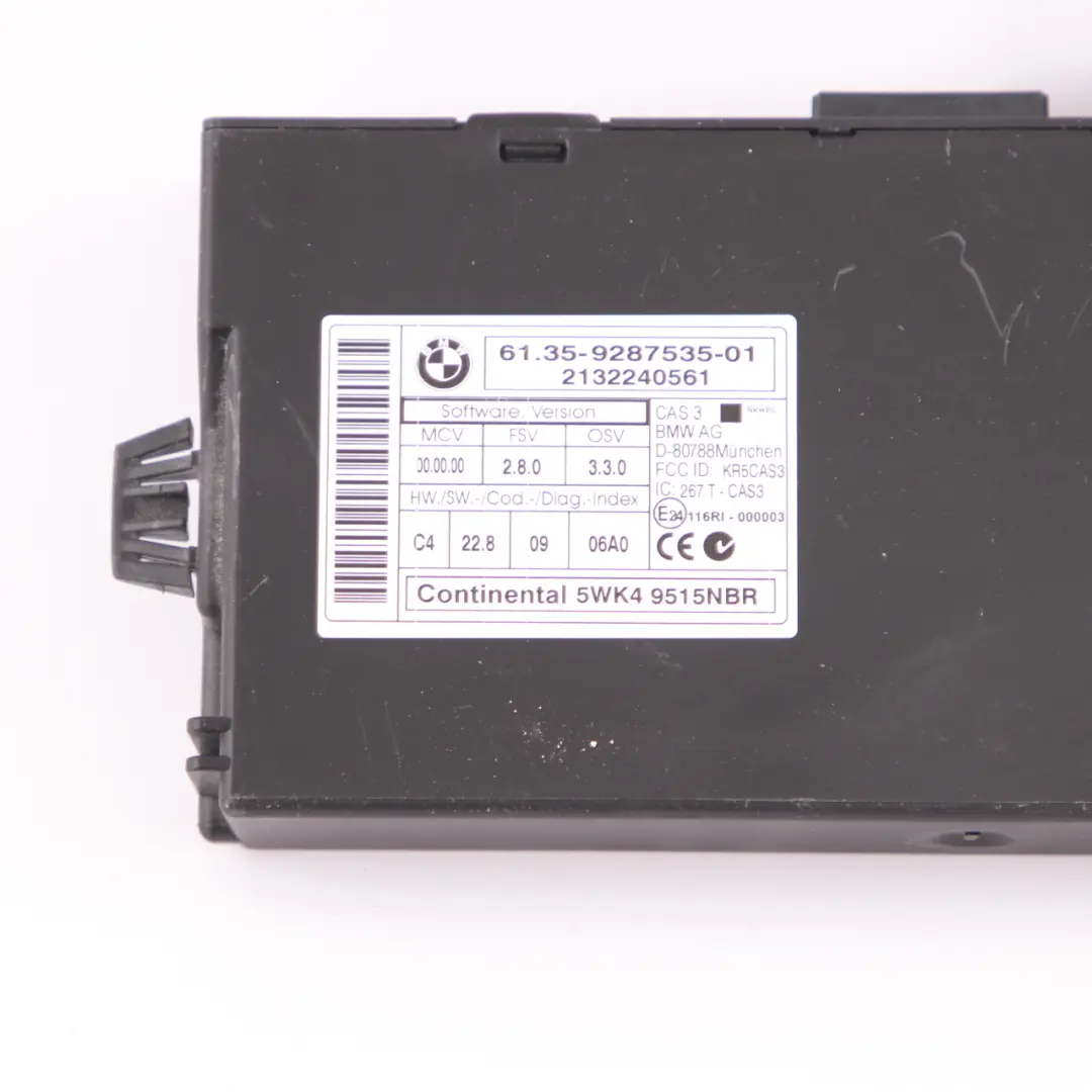 BMW X1 E84 20d 20dX Diesel N47N Engine Control Unit ECU Kit DDE CAS3 Key - SKU 8574352-1 - Part number 8574352