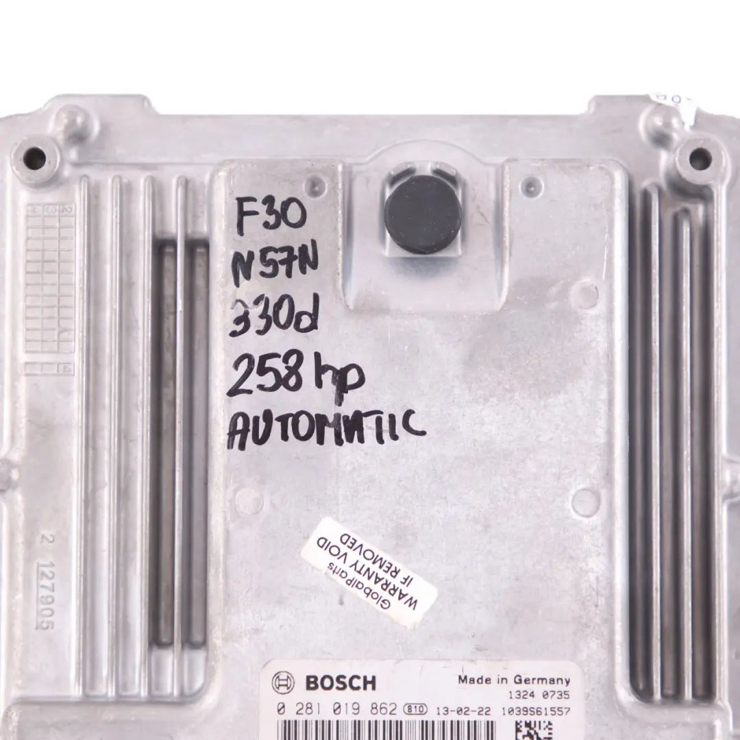 N57N Unidad Control Motor ECU Automático para BMW F30 F32 330d 430d Diesel con número de pieza 8574372 BMW F30 F32 330d 430d Diesel N57N Unidad Control Motor ECU Automático - SKU 8574372 - Número de pieza 8574372