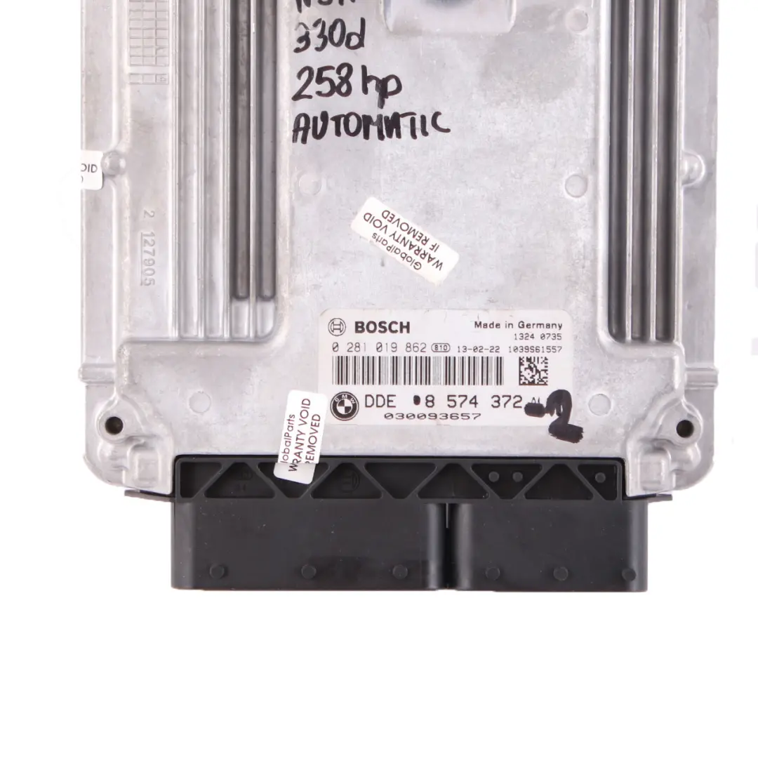 N57N Unità Controllo Motore ECU Automatico per BMW F30 F32 330d 430d Diesel con numero di parte 8574372 BMW F30 F32 330d 430d Diesel N57N Unità Controllo Motore ECU Automatico - SKU 8574372 - Numero di parte 8574372