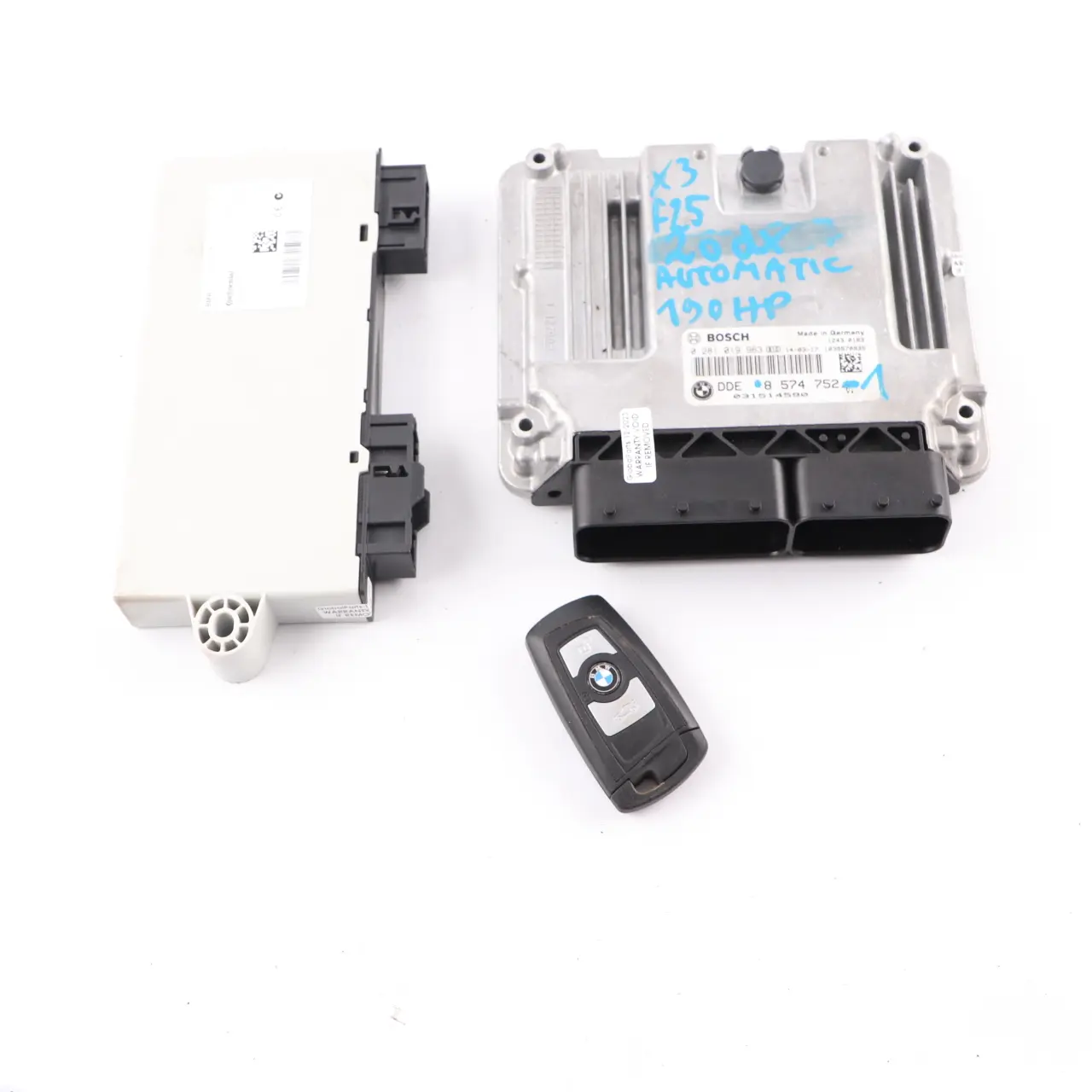 BMW F25 20dX B47 190HP Engine Unit ECU Kit DDE 8574752 CAS4 Key Automatic
