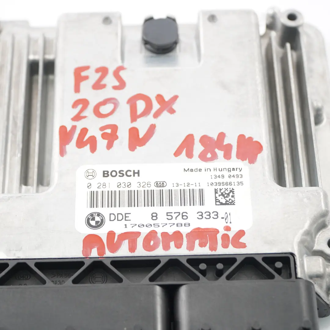 BMW F10 F11 520d X3 F25 20dX N47N 184HP ECU Kit DDE Schlüssel CAS4 - SKU 8576333-1 - Teilenummer 8576333