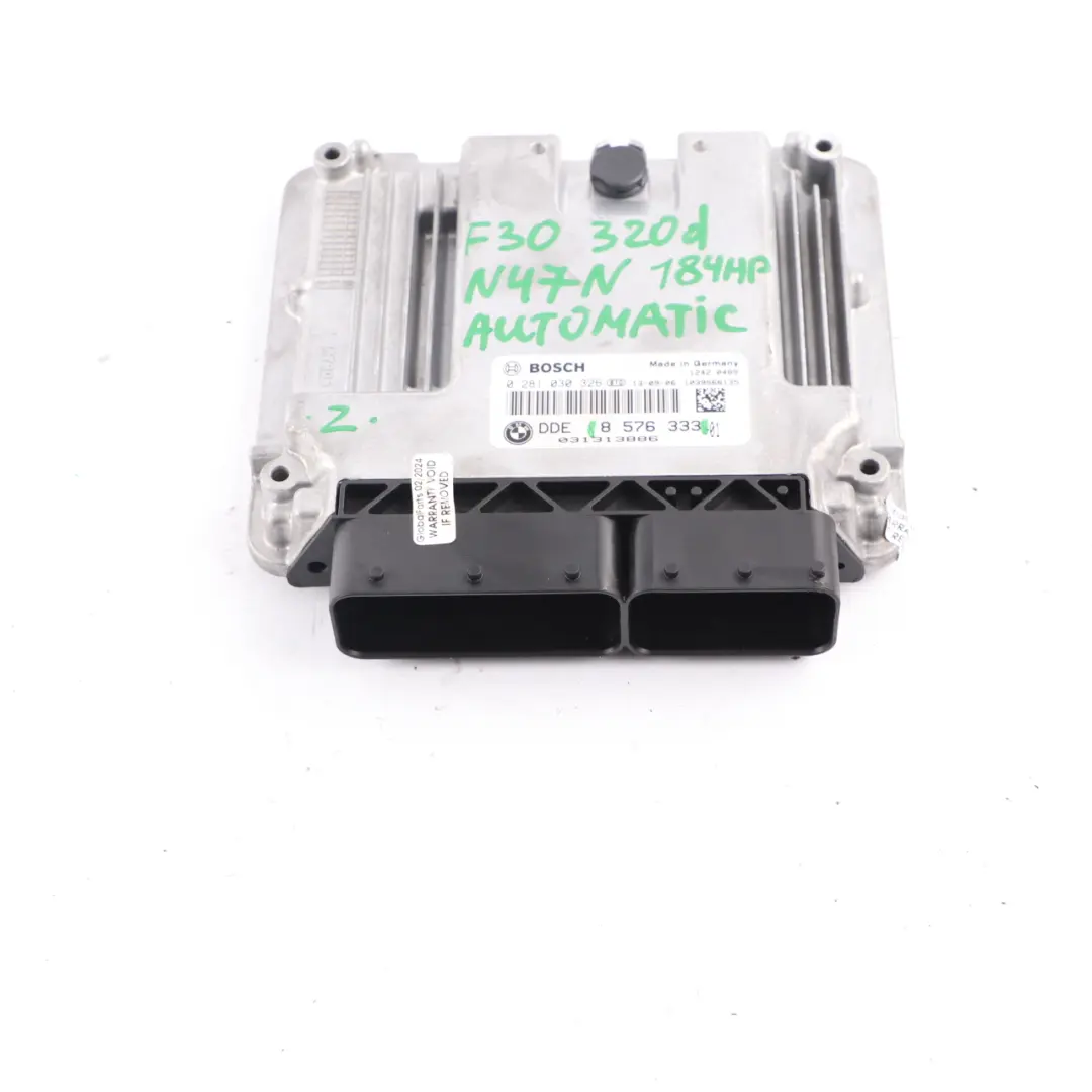 N47N 184HP Moteur ECU DDE pour BMW F20 F30 F32 120D 320D 420D à propos du numéro de pièce 8576333 BMW F20 F30 F32 120D 320D 420D N47N 184HP Moteur ECU DDE - SKU 8576333 - Numéro de pièce 8576333