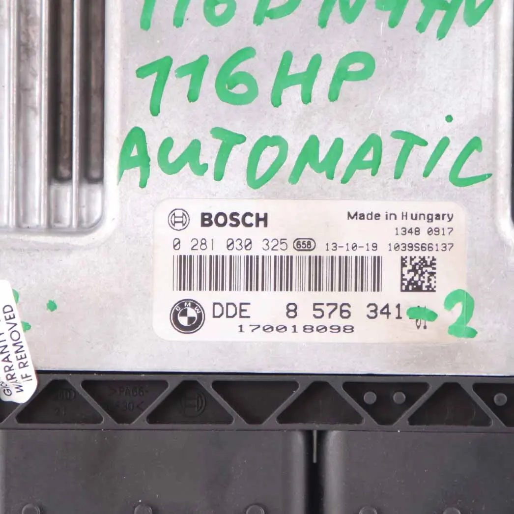 116HP N47N ECU Kit DDE + Schlüssel + FEM für BMW F20 F21 F30 F31 116D 316D mit Teilenummer 8576341 BMW F20 F21 F30 F31 116D 316D 116HP N47N ECU Kit DDE + Schlüssel + FEM - SKU 8576341-2 - Teilenummer 8576341