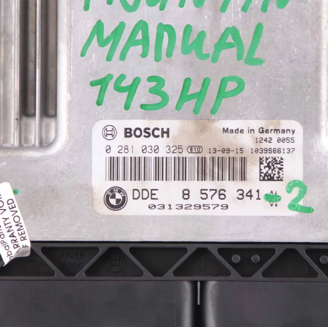 143HP N47N ECU Kit DDE Llave FEM para BMW F20 F21 F30 F31 118d 318d con número de pieza 8576341 BMW F20 F21 F30 F31 118d 318d 143HP N47N ECU Kit DDE Llave FEM - SKU 8576341-4 - Número de pieza 8576341