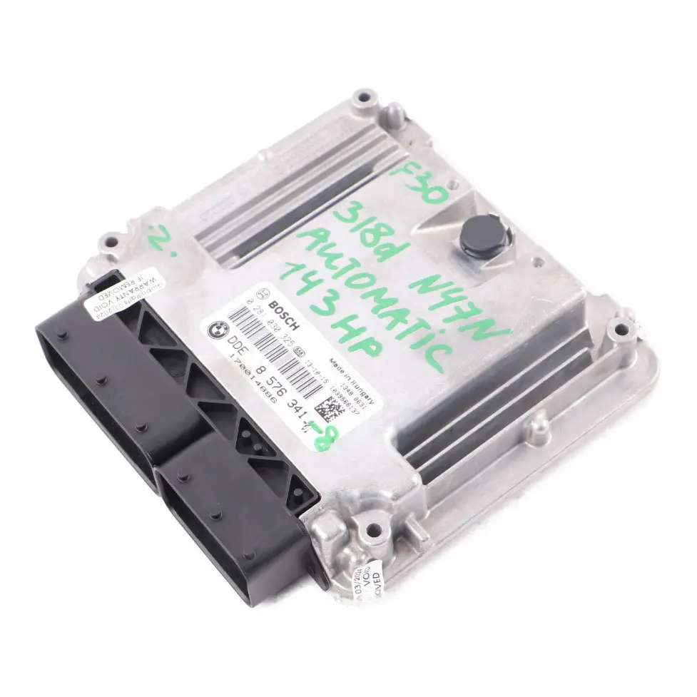 143HP N47N Unità Motore ECU DDE Automatico per BMW F20 F21 F30 F31 118d 318d con numero di parte 8576341 BMW F20 F21 F30 F31 118d 318d 143HP N47N Unità Motore ECU DDE Automatico - SKU 8576341-8 - Numero di parte 8576341
