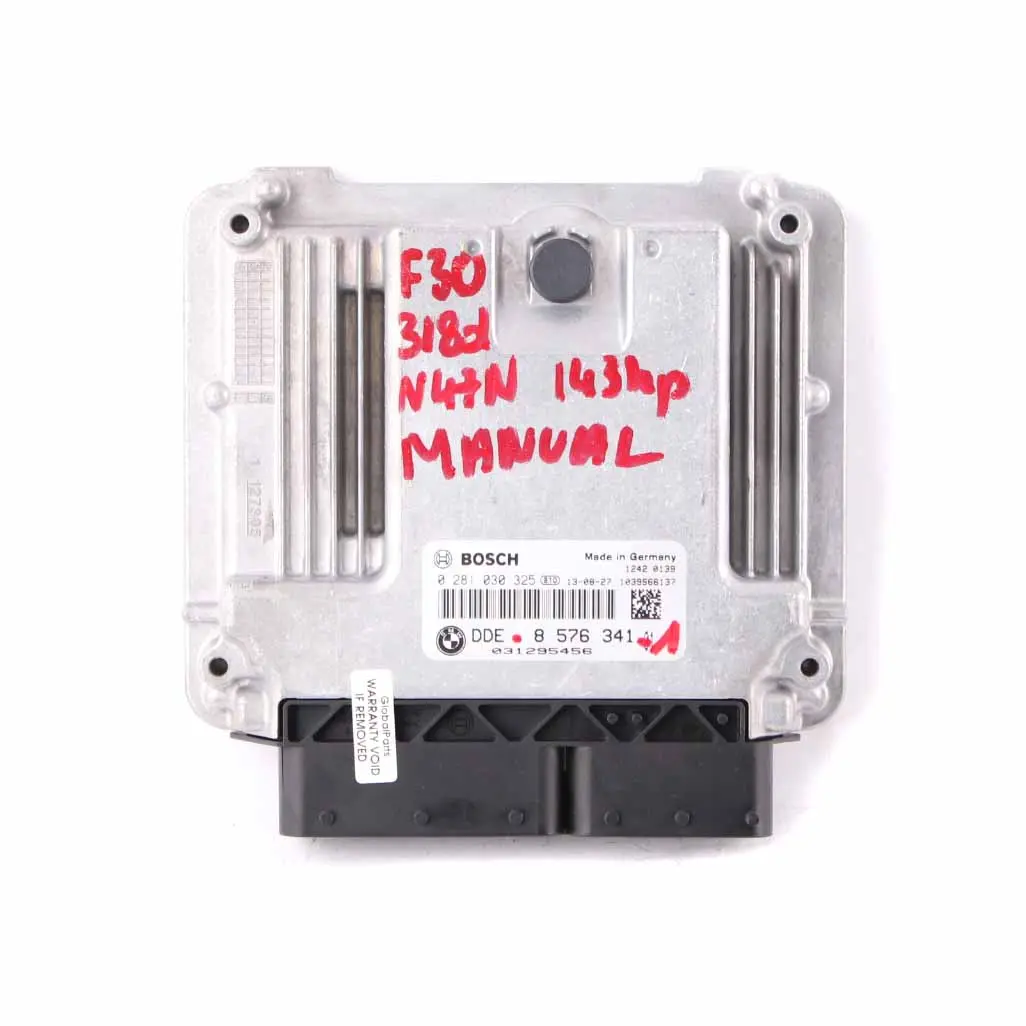 BMW F20 F21 F30 F31 118d 318d 143HP N47N Engine Control ECU DDE Manual - SKU 8576341 - Part number 8576341