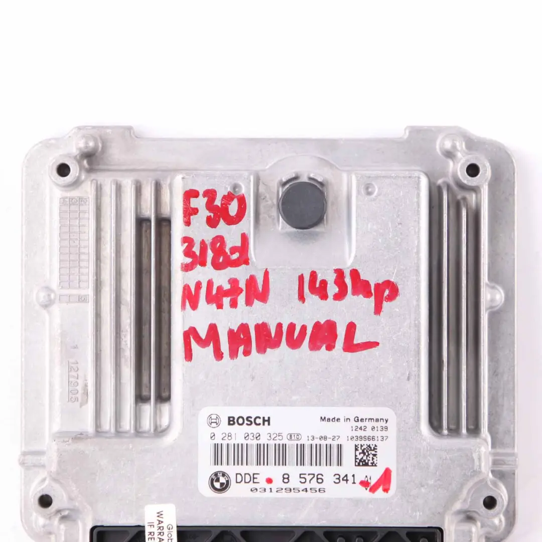 BMW F20 F21 F30 F31 118d 318d 143HP N47N Control del Motor ECU DDE - SKU 8576341 - Número de pieza 8576341