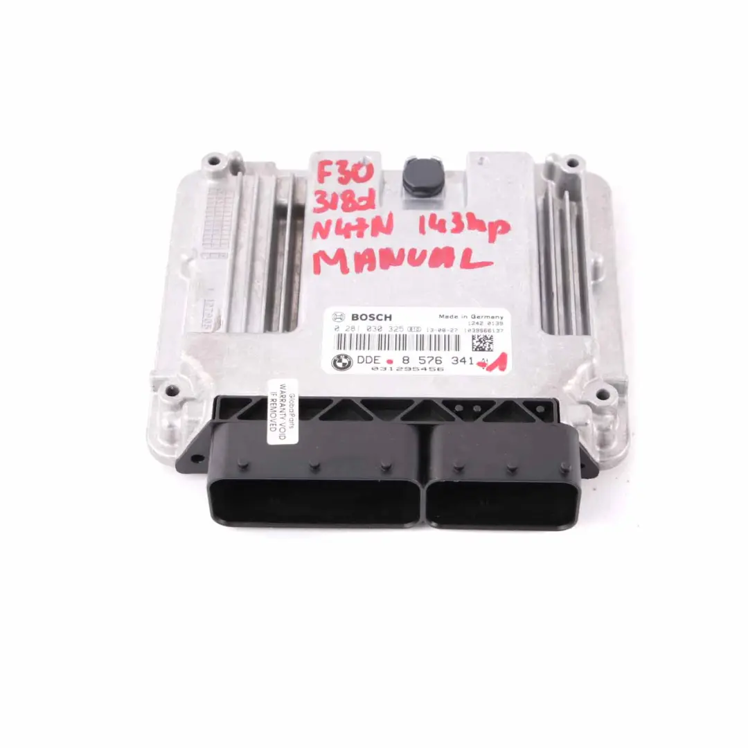 BMW F20 F21 F30 F31 118d 318d 143HP N47N Moteur Contrôle ECU DDE - SKU 8576341 - Numéro de pièce 8576341