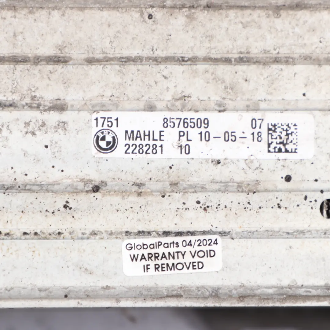 Charge Air Cooler Radiator to Intercooler BMW G30 G31 G32 GT G11 G12 with Part number 8576509 Intercooler BMW G30 G31 G32 GT G11 G12 Charge Air Cooler Radiator - SKU 8576509 - Part number 8576509