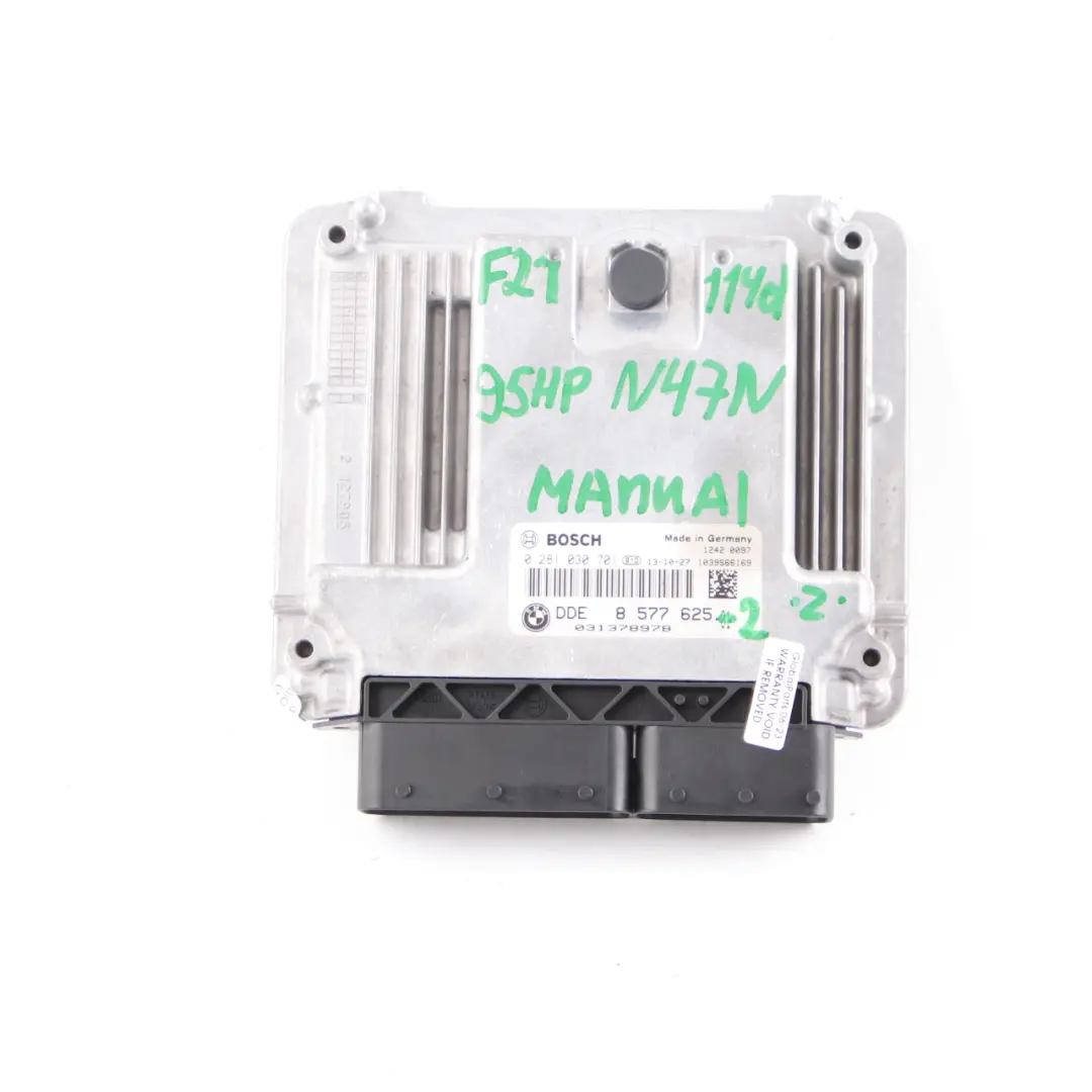 N47N 95HP Engine Control Unit DDE ECU Kit FEM Key Lock to BMW F20 F21 114d with Part number 8577625 BMW F20 F21 114d N47N 95HP Engine Control Unit DDE ECU Kit FEM Key Lock - SKU 8577625-2 - Part number 8577625