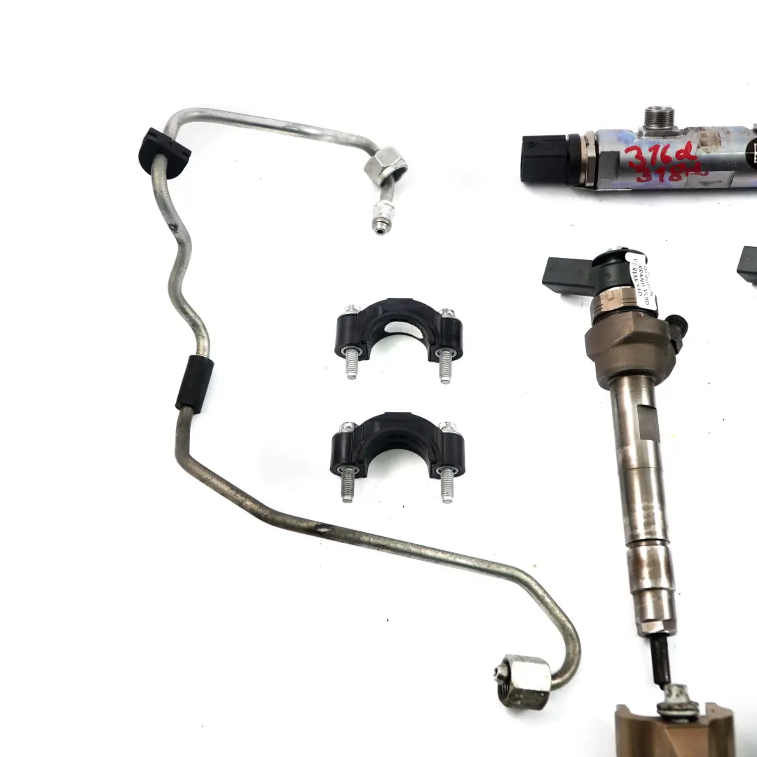 N47N Set Kraftstoffeinspritzanlage per BMW E90 E91 LCI 316d 318d Diesel con numero di parte 8577649 BMW E90 E91 LCI 316d 318d Diesel N47N Set Kraftstoffeinspritzanlage - SKU 8577649-1 - Numero di parte 8577649
