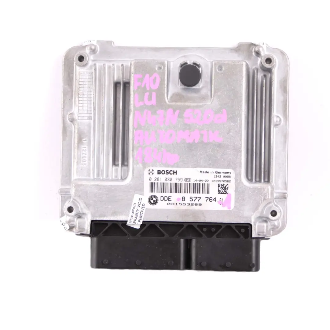 BMW F10 F11 520d Diesel N47N 184HP ECU Kit DDE Chiave CAS4 Automatico - SKU 8577764-1 - Numero di parte 8577764