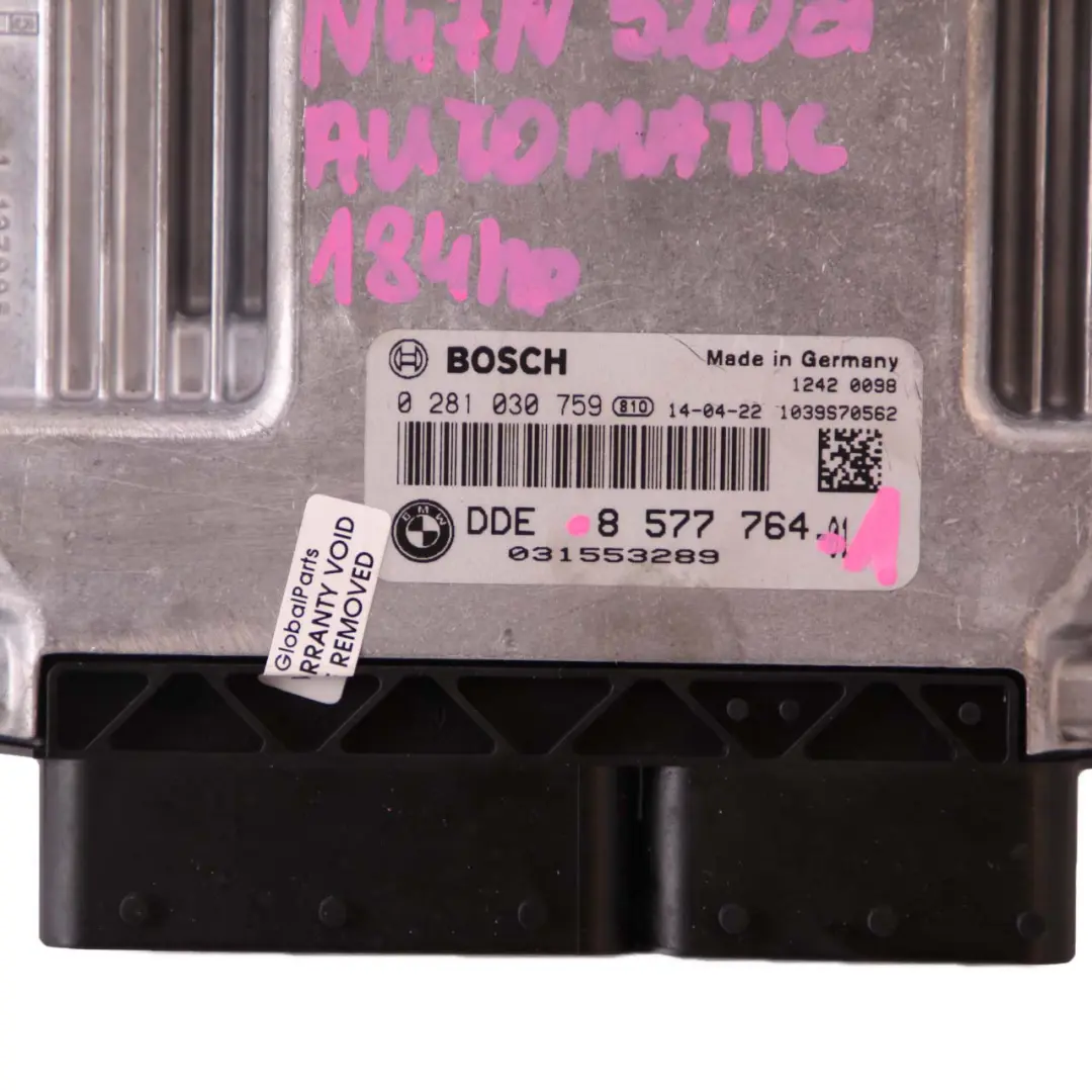 N47N 184HP Kit ECU DDE Llave CAS4 Automático para BMW F10 F11 520d Diesel con número de pieza 8577764 BMW F10 F11 520d Diesel N47N 184HP Kit ECU DDE Llave CAS4 Automático - SKU 8577764-1 - Número de pieza 8577764