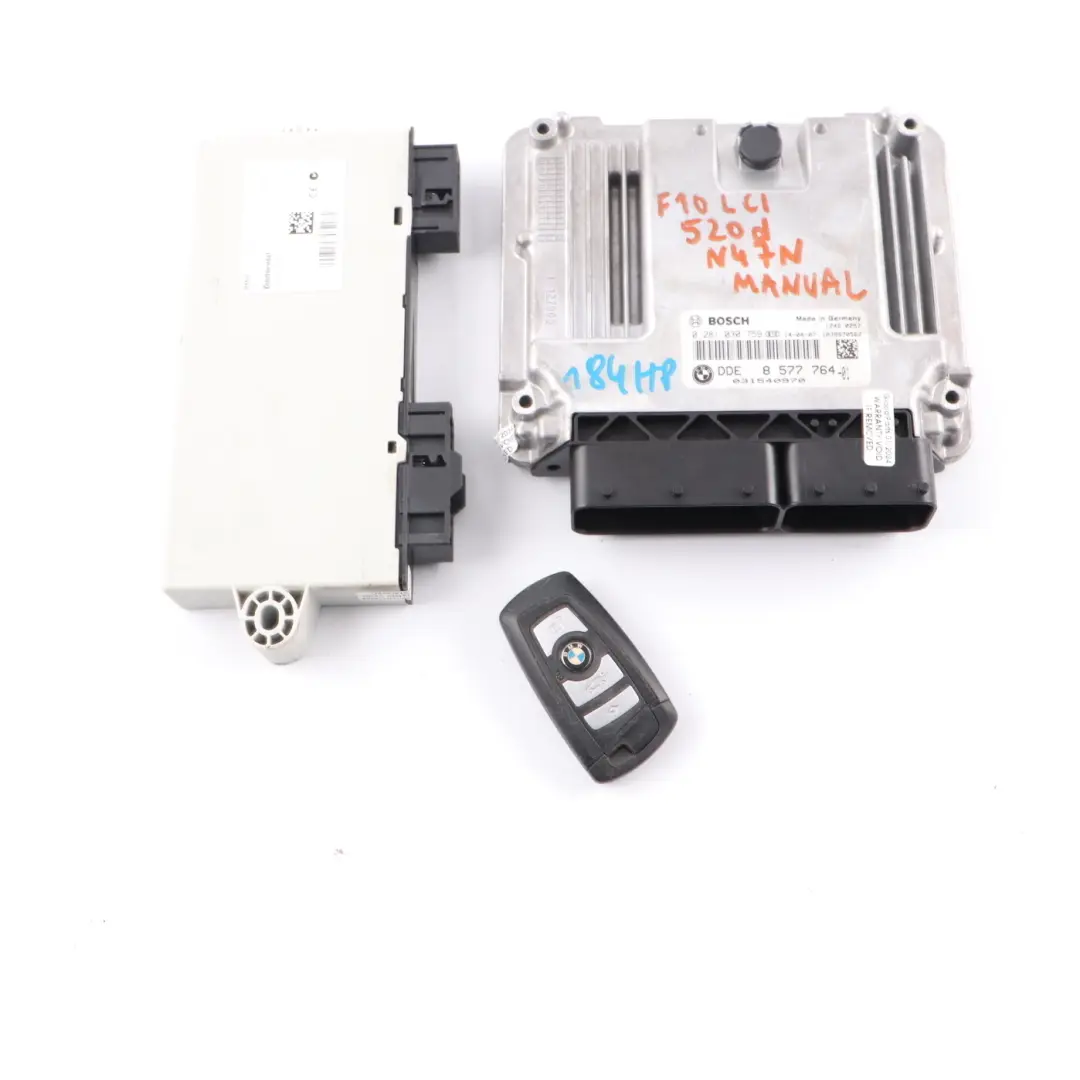 N47N 184HP ECU Kit DDE + Key + CAS4 Manual to BMW F10 F11 520d Diesel with Part number 8577764 BMW F10 F11 520d Diesel N47N 184HP ECU Kit DDE + Key + CAS4 Manual - SKU 8577764 - Part number 8577764