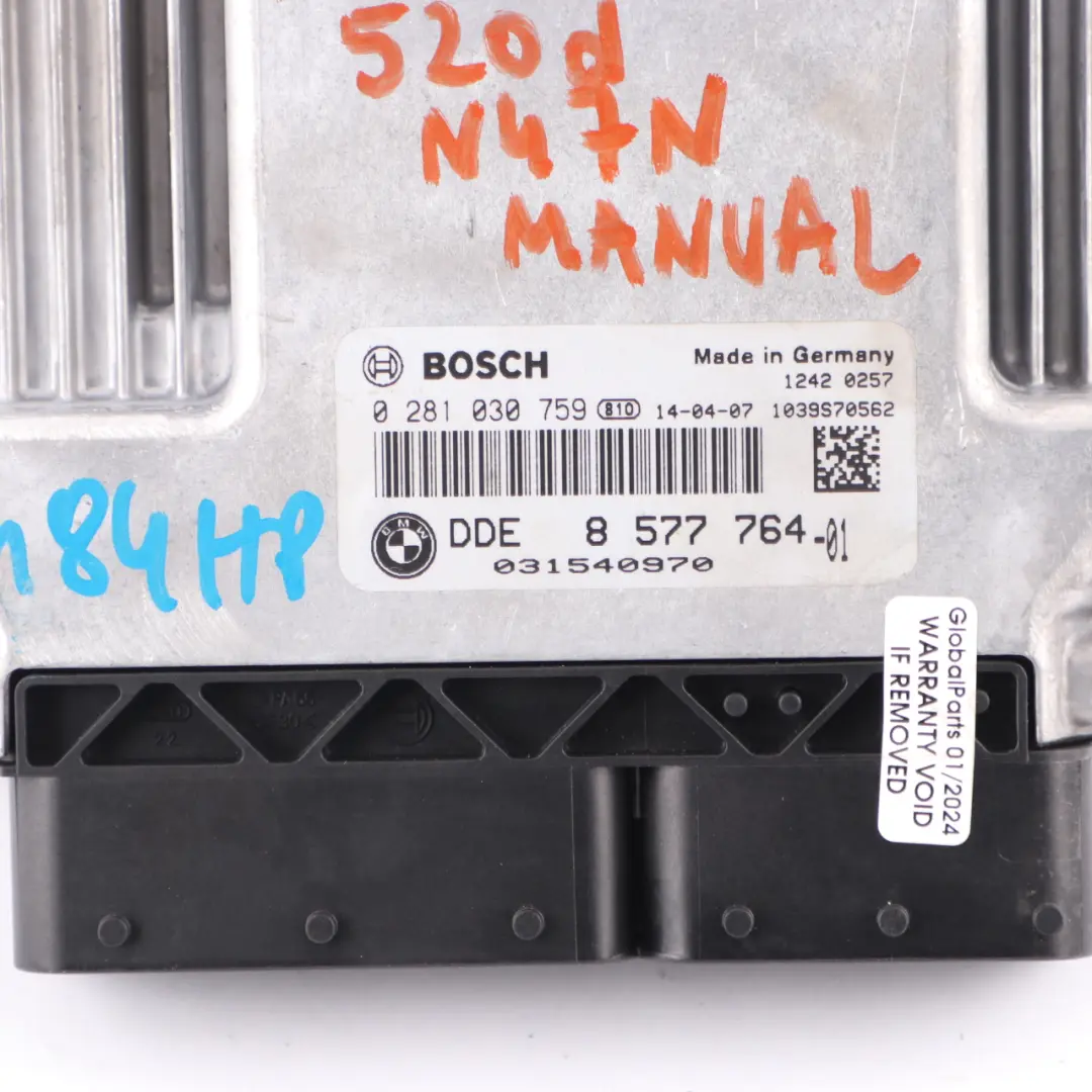 N47N 184HP ECU Kit DDE + Key + CAS4 Manual to BMW F10 F11 520d Diesel with Part number 8577764 BMW F10 F11 520d Diesel N47N 184HP ECU Kit DDE + Key + CAS4 Manual - SKU 8577764 - Part number 8577764