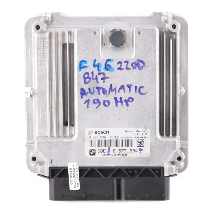 B47 190HP Engine Unit ECU DDE Automatic to BMW F45 F46 220d X1 F48 20d with Part number 8577834 BMW F45 F46 220d X1 F48 20d B47 190HP Engine Unit ECU DDE Automatic - SKU 8577834-2 - Part number 8577834