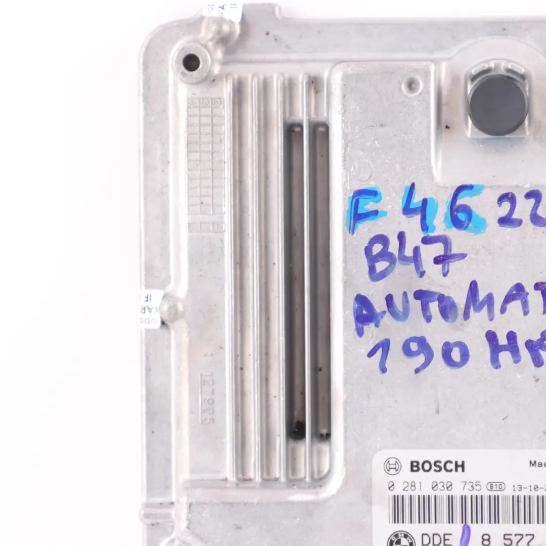 BMW F45 F46 220d X1 F48 20d B47 190HP Engine Unit ECU DDE Automatic - SKU 8577834-2 - Part number 8577834