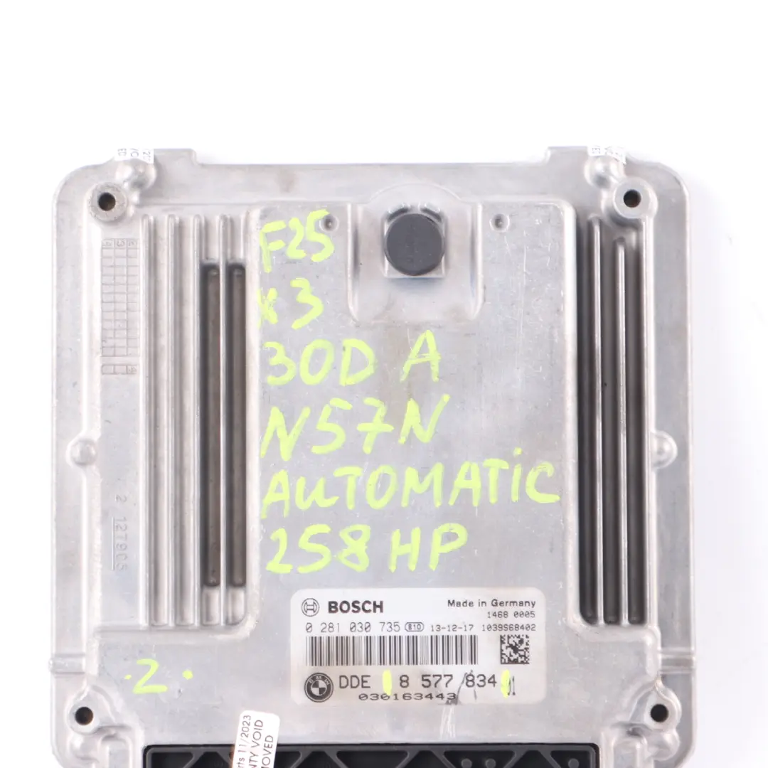 N57N 330d 30dX 258HP Unità controllo motore Automatico per BMW F30 X3 F25 con numero di parte 8577834 BMW F30 X3 F25 N57N 330d 30dX 258HP Unità controllo motore Automatico - SKU 8577834 - Numero di parte 8577834