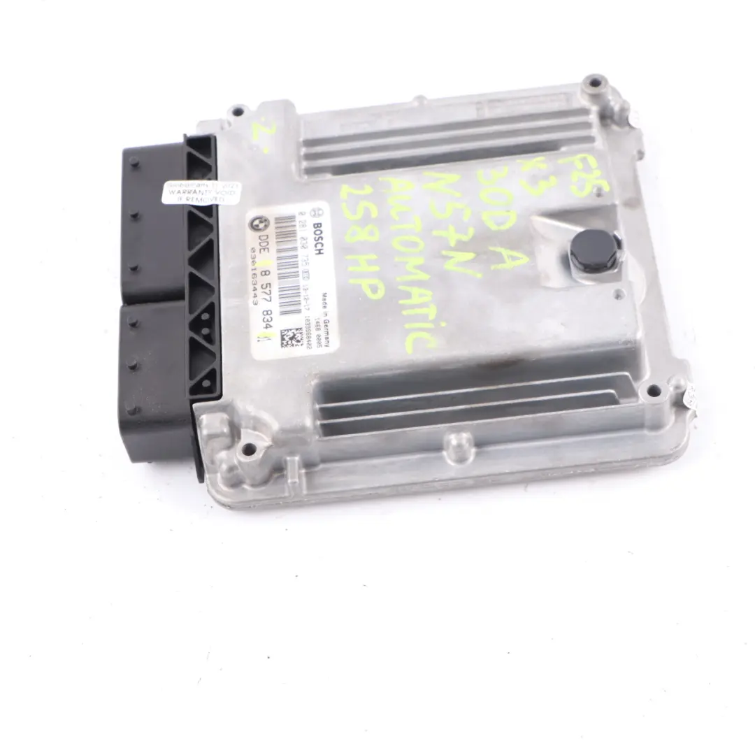 N57N 330d 30dX 258HP Unità controllo motore Automatico per BMW F30 X3 F25 con numero di parte 8577834 BMW F30 X3 F25 N57N 330d 30dX 258HP Unità controllo motore Automatico - SKU 8577834 - Numero di parte 8577834
