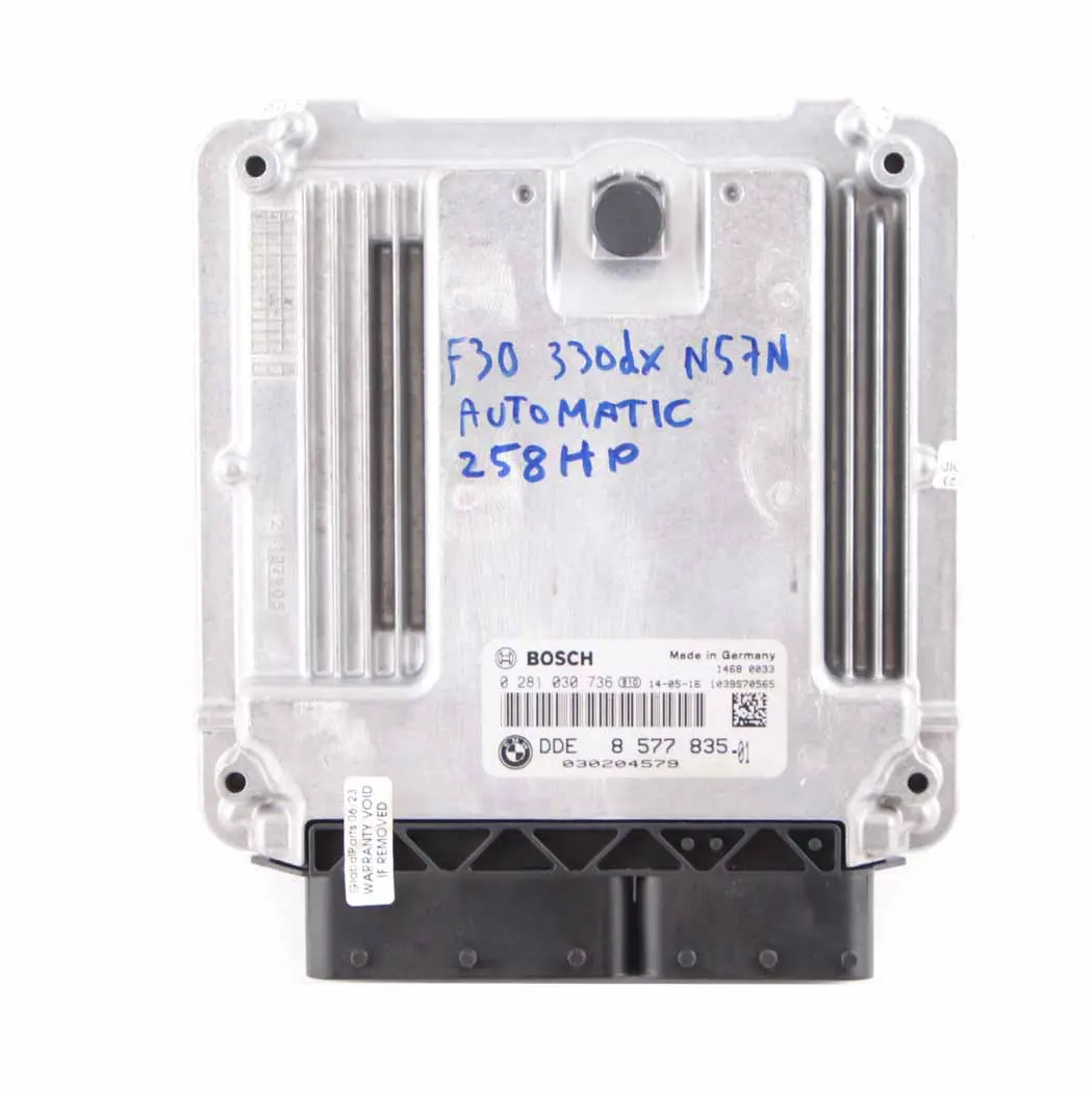 BMW F30 330dX 258HP N57N Control Unit Module ECU DDE Key FEM Automatic - SKU 8577835-1 - Part number 8577835