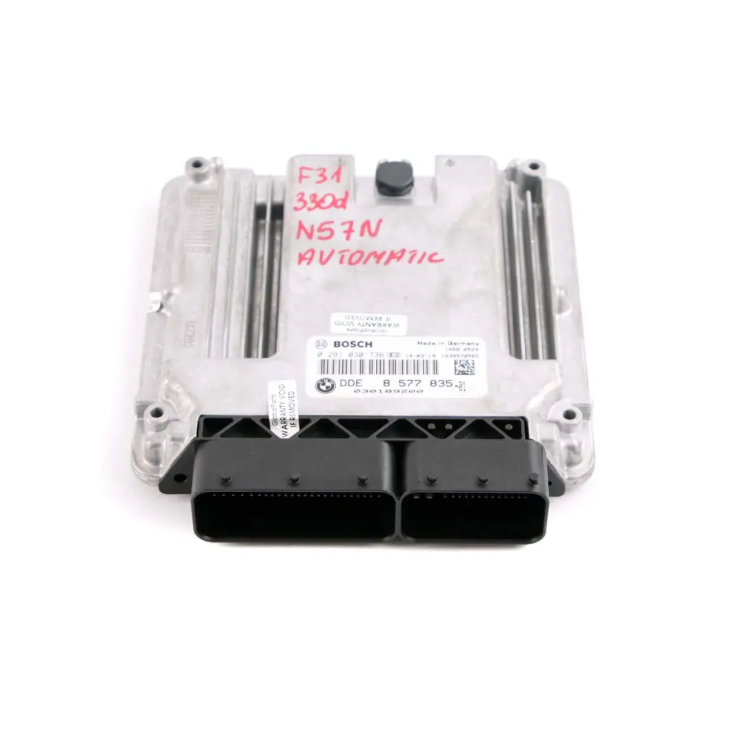 BMW F10 F30 330d 530d 258HP Unidad Control Motor N57N ECU DDE Automático - SKU 8577835 - Número de pieza 8577835