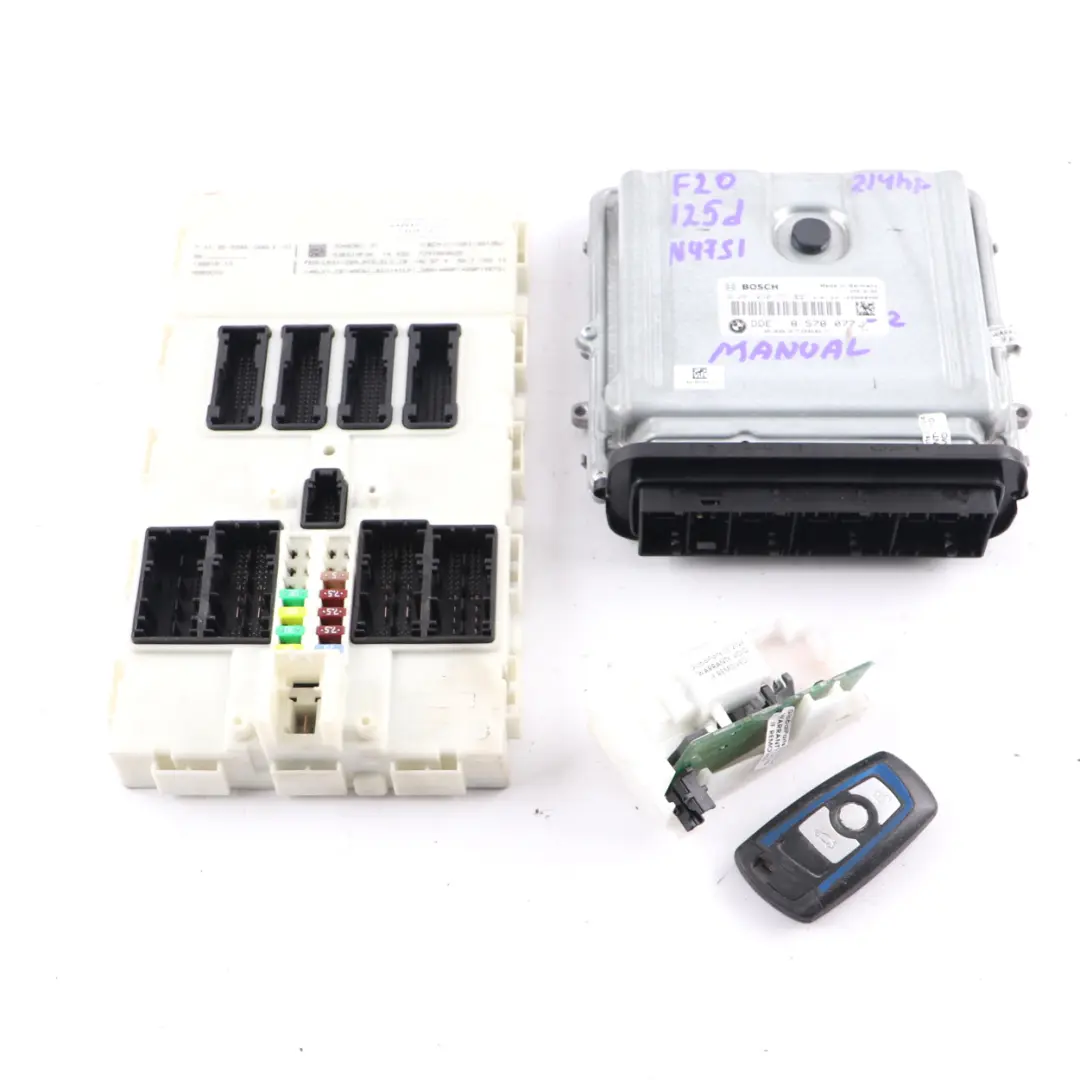 N47S1 Engine Control Unit ECU Kit DDE + FEM + Key to BMW F20 F30 125d 325d with Part number 8578077 BMW F20 F30 125d 325d N47S1 Engine Control Unit ECU Kit DDE + FEM + Key - SKU 8578077-2 - Part number 8578077