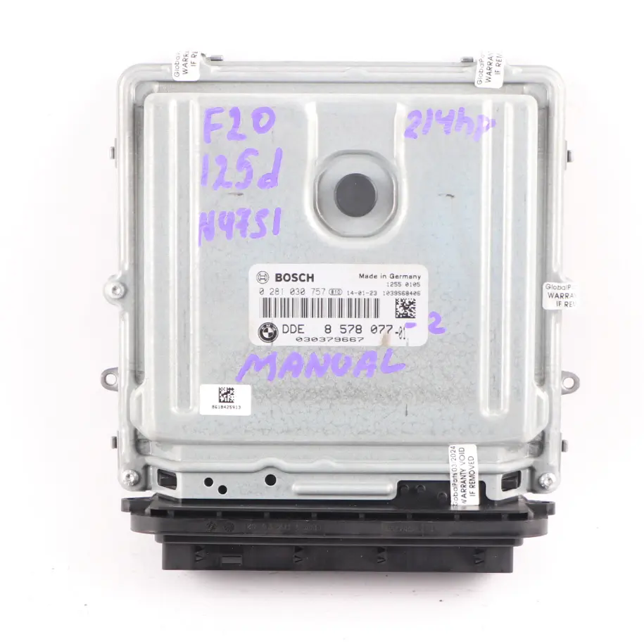 N47S1 Engine Control Unit ECU Kit DDE + FEM + Key to BMW F20 F30 125d 325d with Part number 8578077 BMW F20 F30 125d 325d N47S1 Engine Control Unit ECU Kit DDE + FEM + Key - SKU 8578077-2 - Part number 8578077