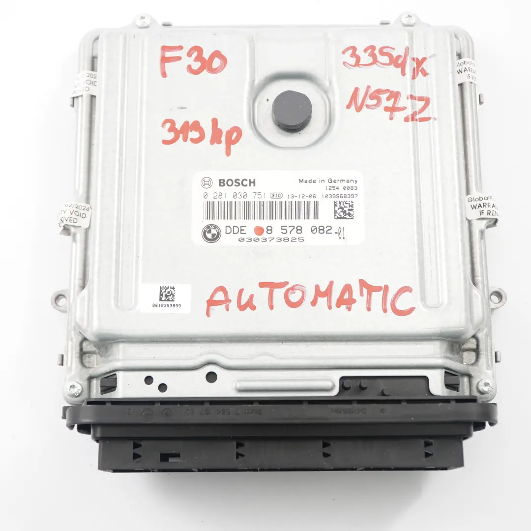 335dX 435dX N57Z 313HP Engine ECU Unit Kit DDE Key FEM BMW F30 F32 F36 - SKU 8578082 - Part number 8578082