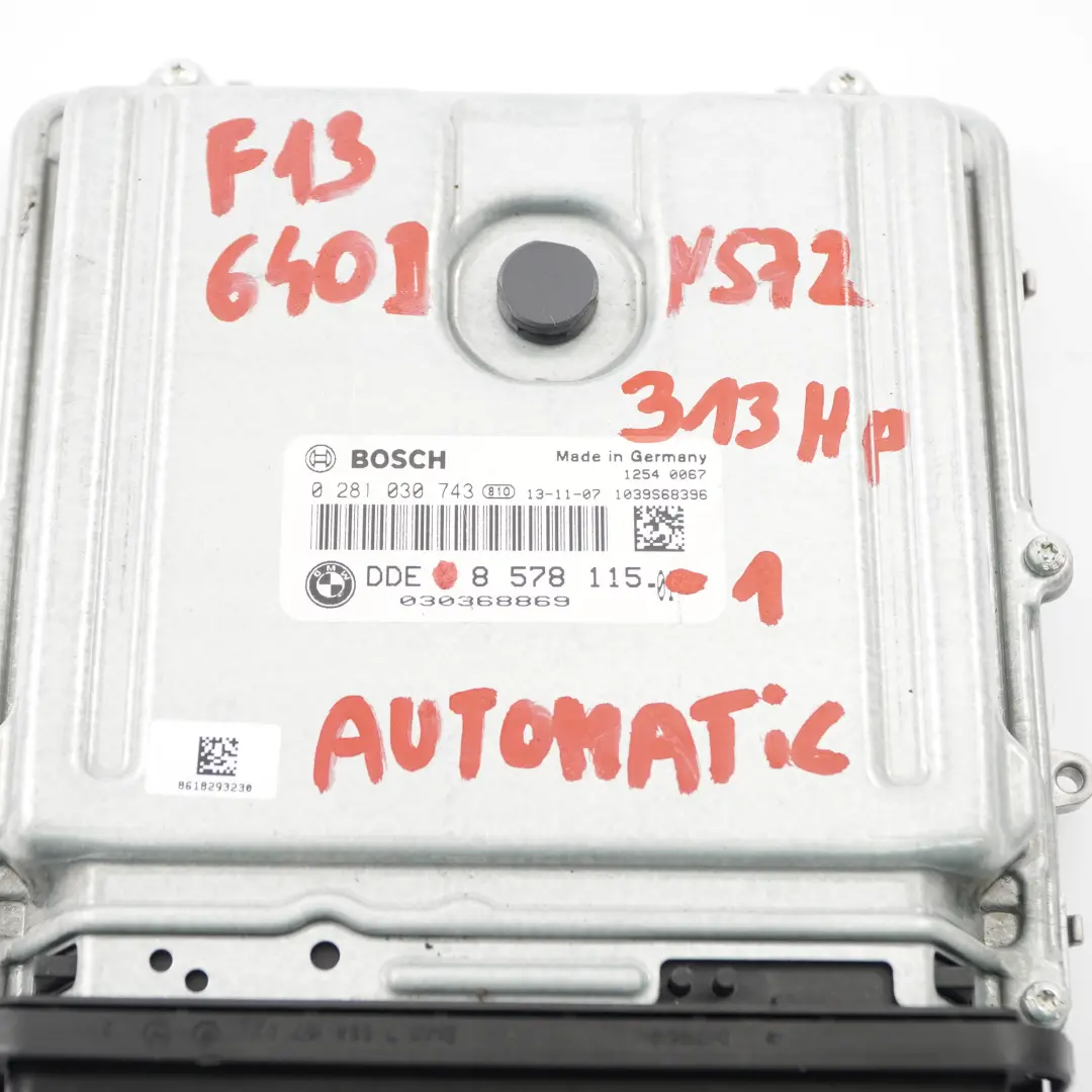 BMW F10 F11 535d F13 640d N57Z 313HP ECU Kit DDE Key CAS4 Automatic - SKU 8578115-1 - Part number 8578115