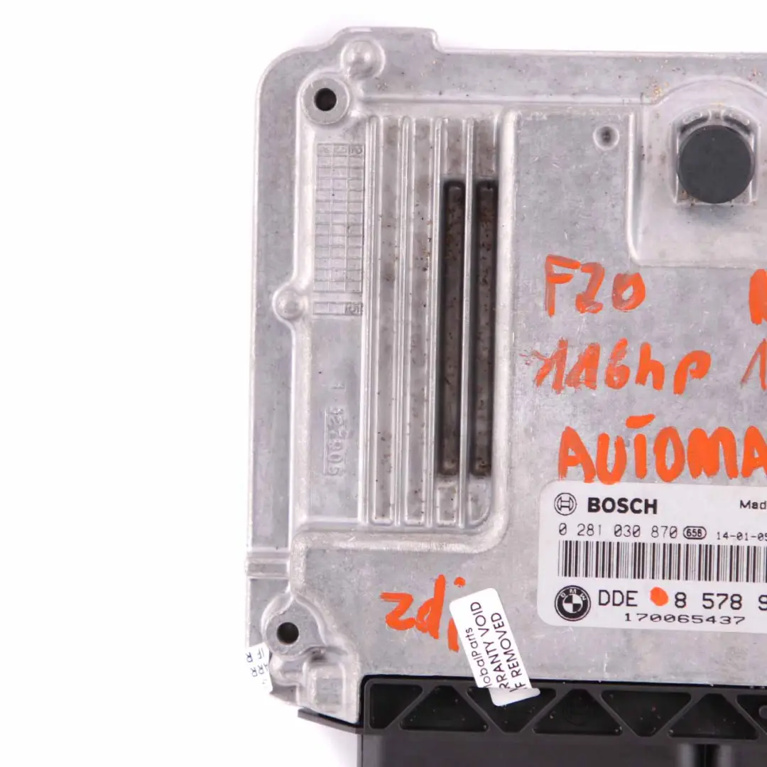 N47N 116HP ECU Komputer Silnika DDE Automat do BMW F20 F30 116d 316d o numerze 8578945 BMW F20 F30 116d 316d N47N 116HP ECU Komputer Silnika DDE Automat - SKU 8578945 - Numer Części 8578945