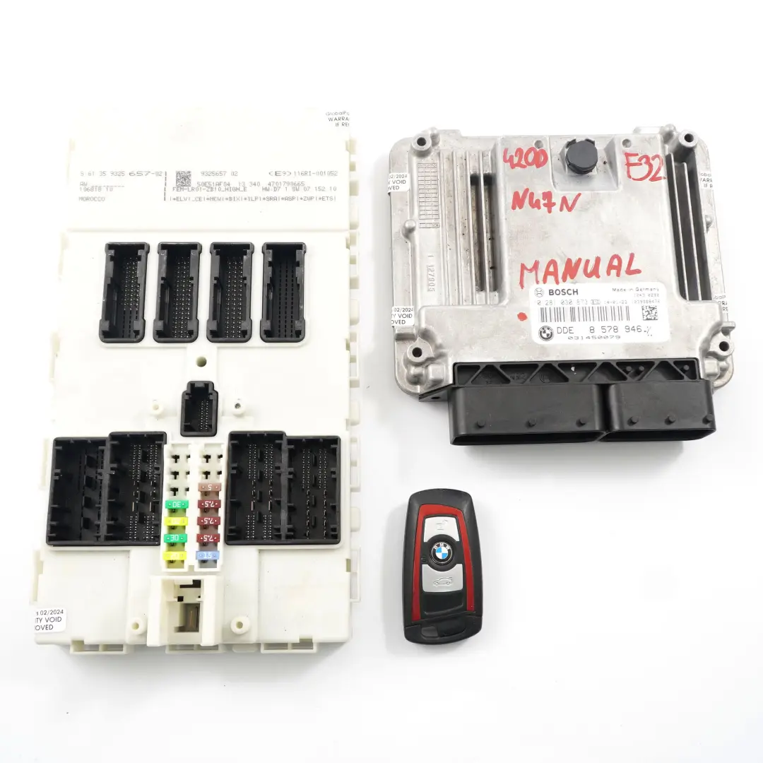 BMW F20 F30 F32 120d 320d 420d N47N Engine ECU Kit DDE FEM Key Manual - SKU 8578946 - Part number 8578946
