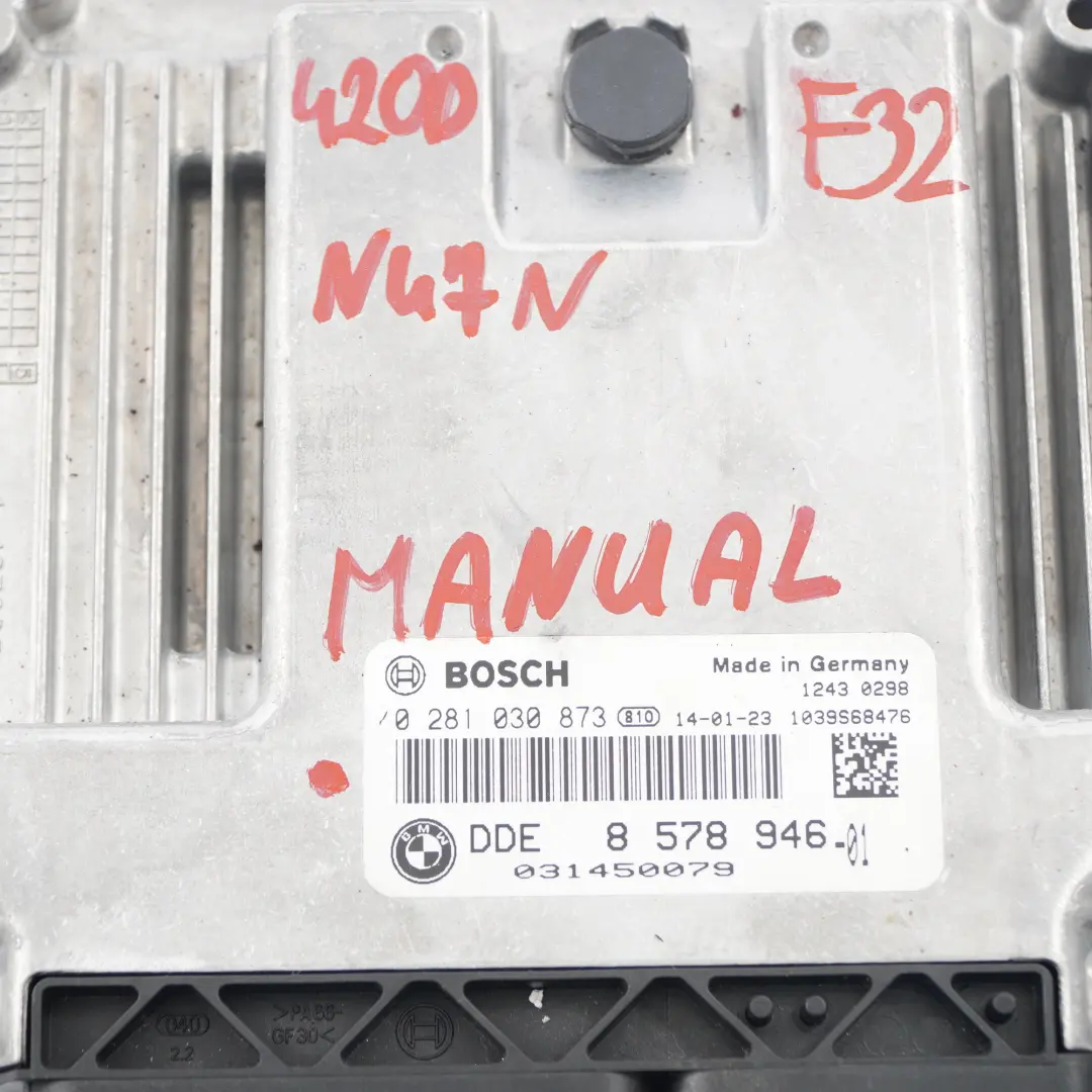 BMW F20 F30 F32 120d 320d 420d N47N Engine ECU Kit DDE FEM Key Manual - SKU 8578946 - Part number 8578946