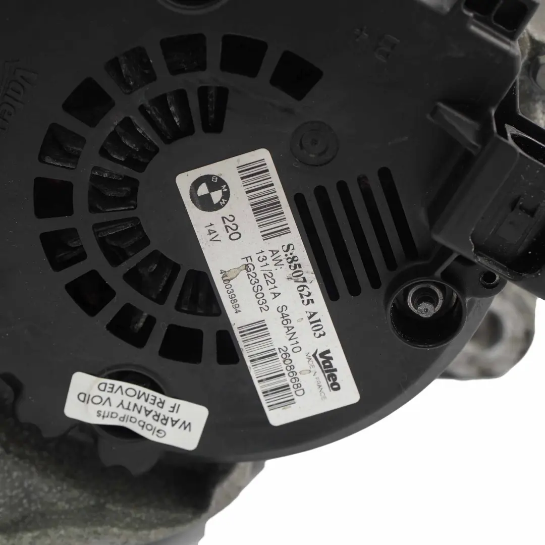 Alternatore Generatore 220A Valeo N47N Motore Diesel 8507625 per BMW F07 F10 F11 con numero di parte 8579420 BMW F07 F10 F11 Alternatore Generatore 220A Valeo N47N Motore Diesel 8507625 - SKU 8579420 - Numero di parte 8579420