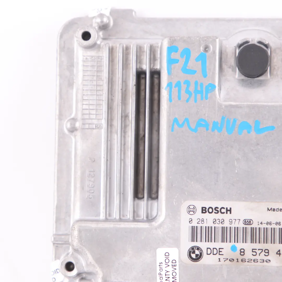BMW F20 F21 F30 116d 316d N47N 116HP Engine Control Unit ECU DDE Manual - SKU 8579479-2 - Part number 8579479