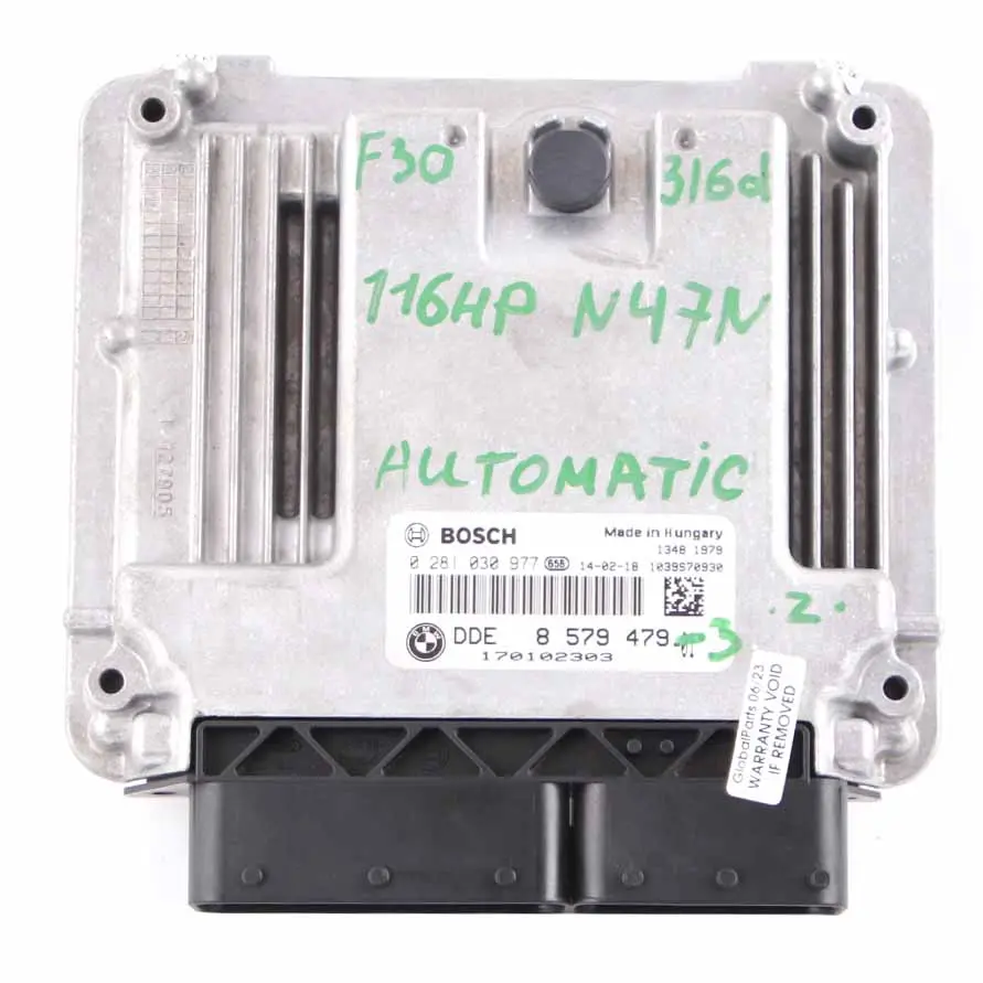 BMW F20 F21 F30 F31 116d 316d N47N 116HP ECU Kit DDE Key FEM Automatic - SKU 8579479-3 - Part number 8579479