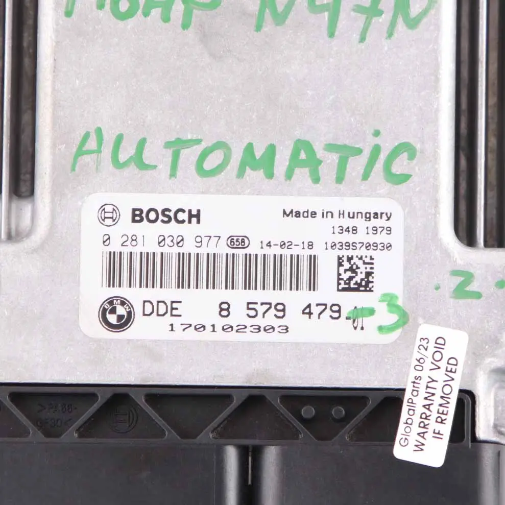 BMW F20 F21 F30 F31 116d 316d N47N 116HP ECU Kit DDE Key FEM Automatic - SKU 8579479-3 - Part number 8579479