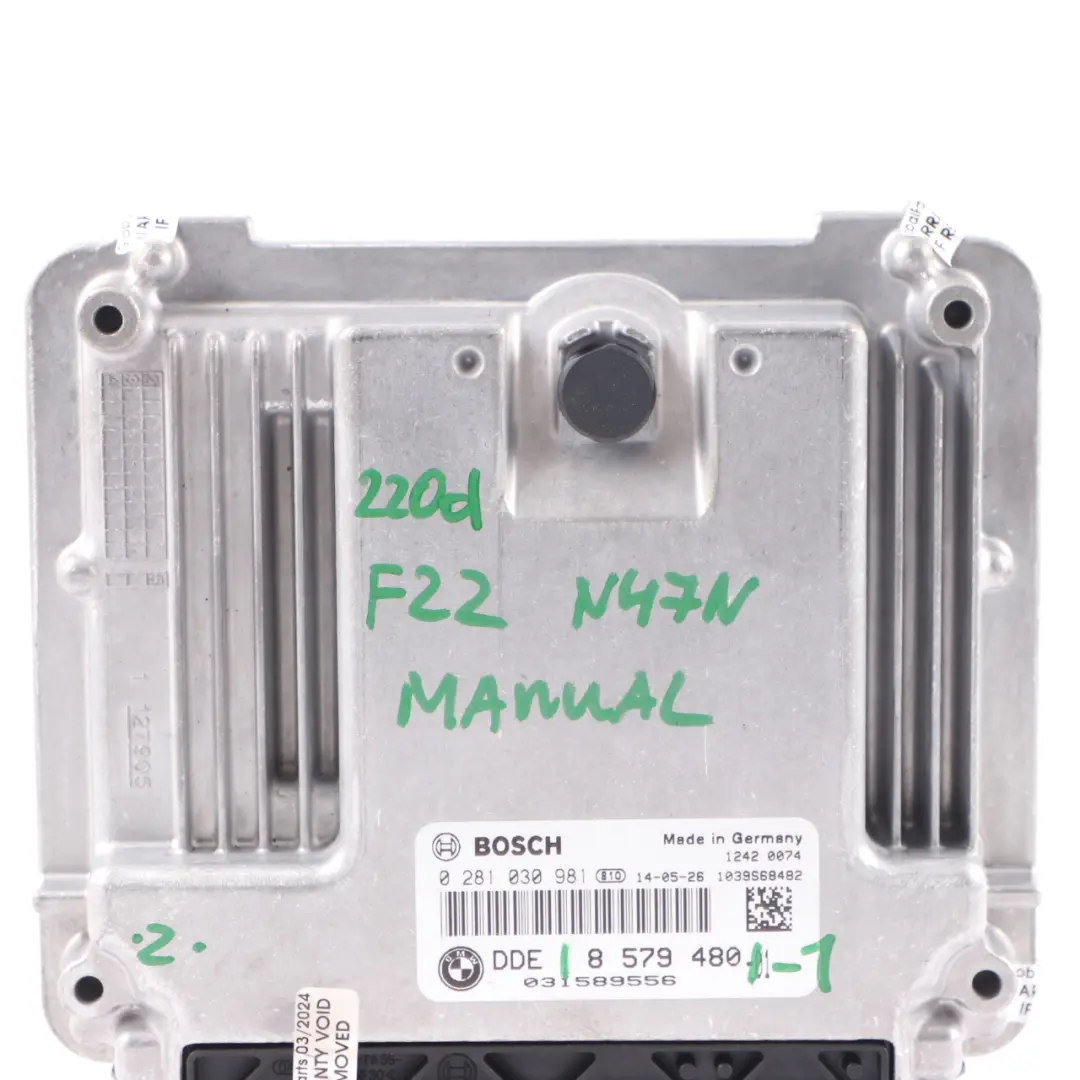 N47N 184HP Controllo Motore DDE Manuale per BMW F20 120D F30 320D F10 520D con numero di parte 8579480 BMW F20 120D F30 320D F10 520D N47N 184HP Controllo Motore DDE Manuale - SKU 8579480-1 - Numero di parte 8579480